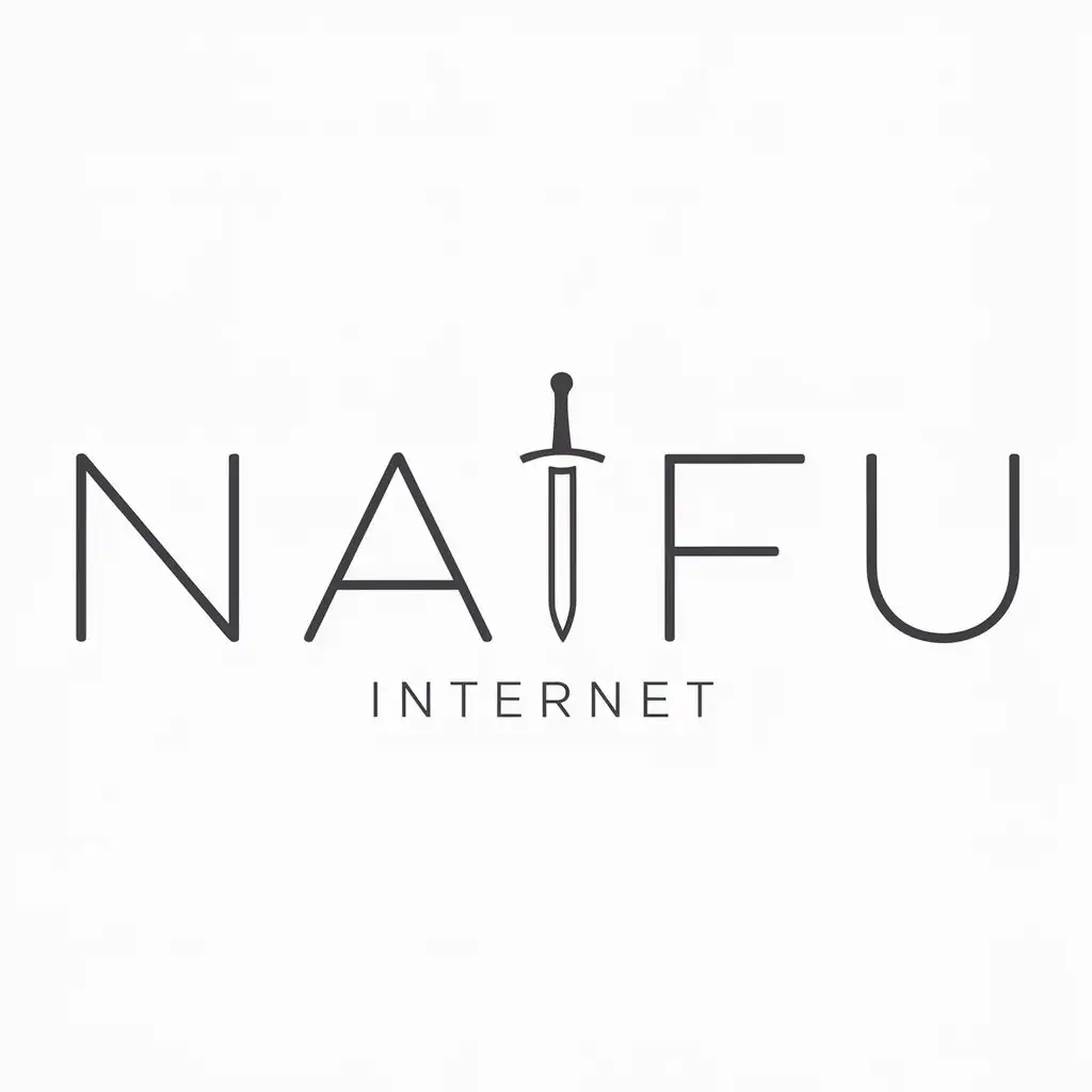 a logo design,with the text "naifu", main symbol:xiao-dao,Minimalistic,be used in Internet industry,clear background