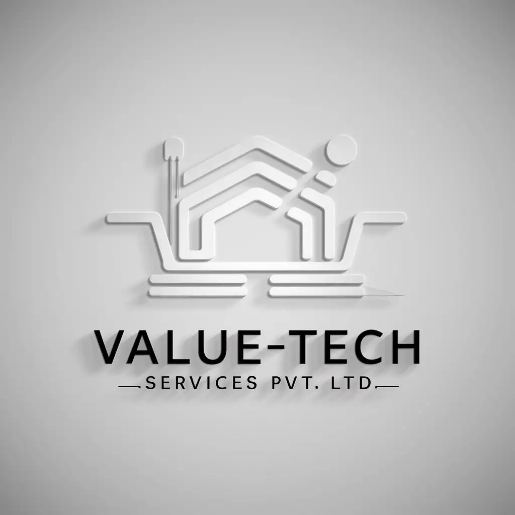 a logo design,with the text "Value-tech services pvt ltd", main symbol:Consulting services office,Minimalistic,be used in Internet industry,clear background