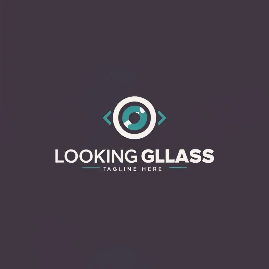 a logo design,with the text "Looking Glass", main symbol:webcam in the form of an eye,Moderate,clear background