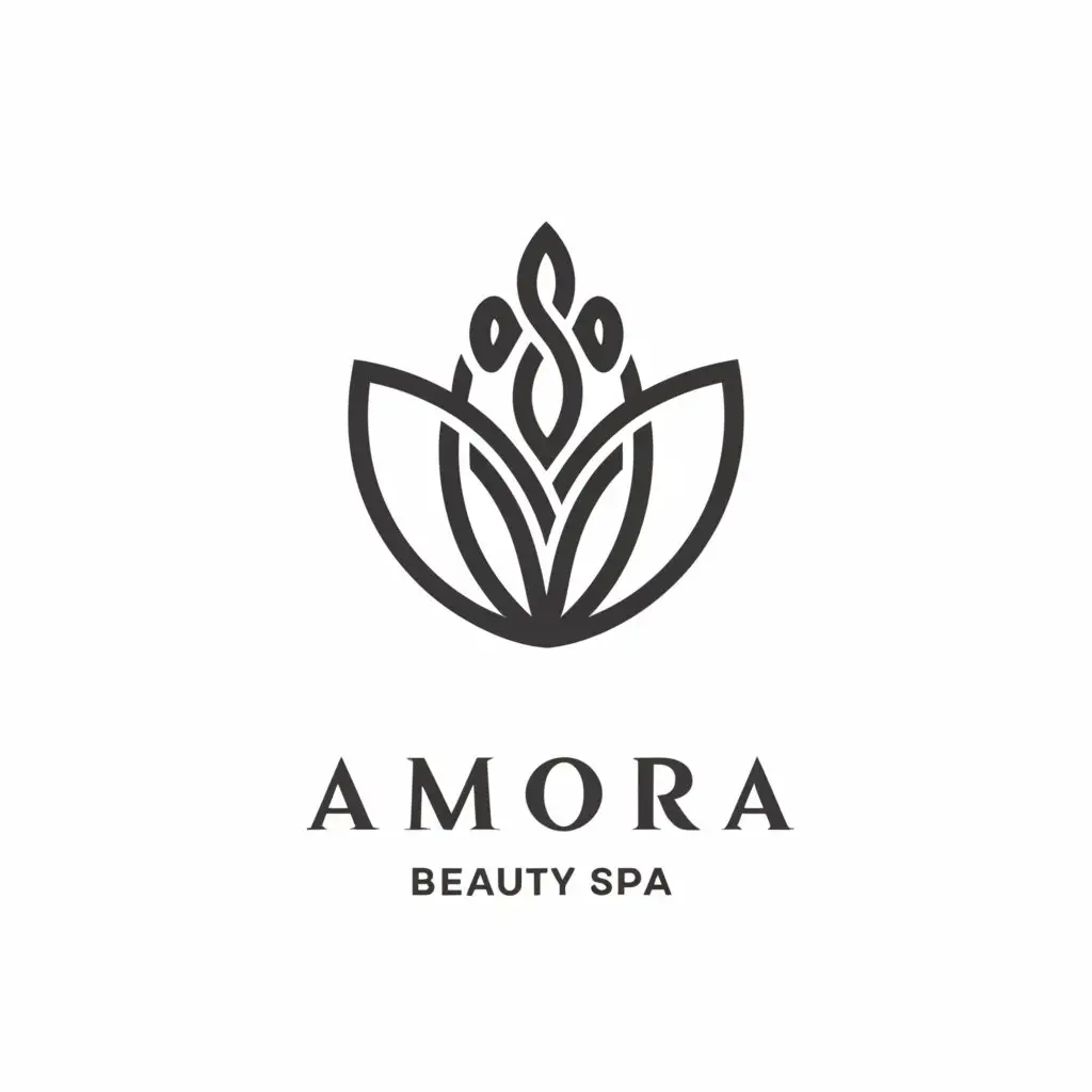 a logo design,with the text "amora", main symbol:skincare logo typography,Minimalistic,be used in Beauty Spa industry,clear background
