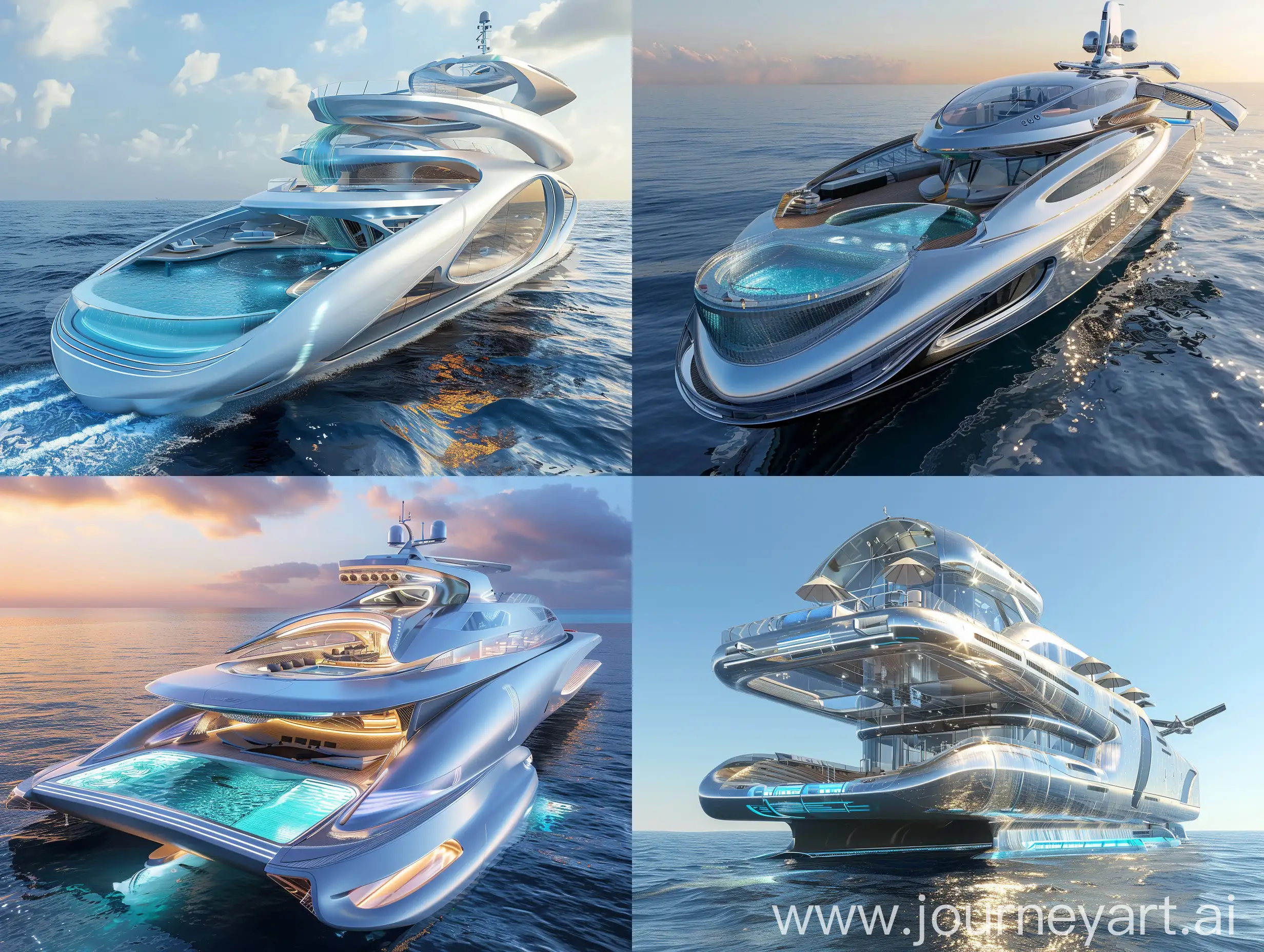Luxurious-Hydrofoil-Yacht-with-Transparent-Hull-and-Biomorphic-Design