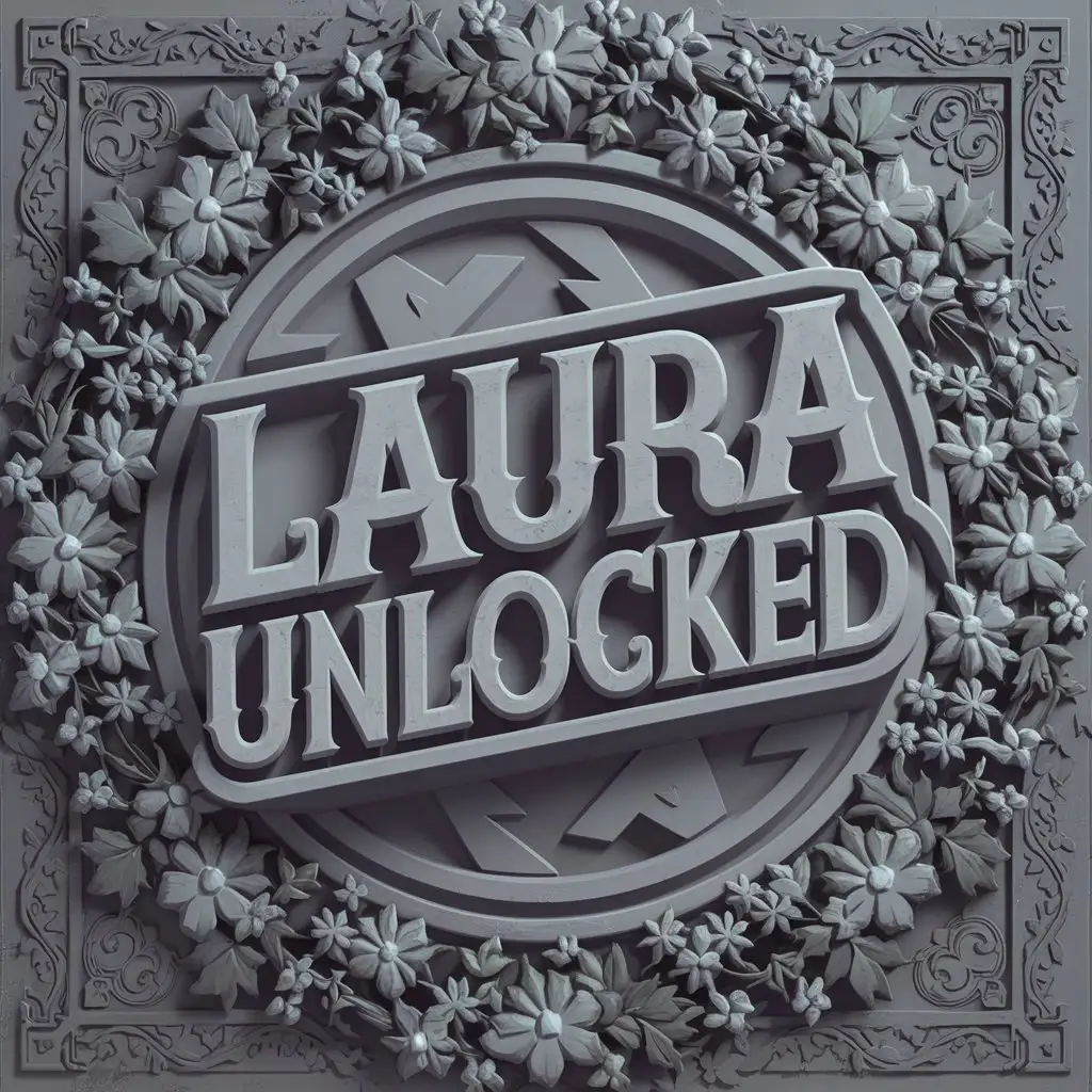 Laura Unlocked Stylized Medieval BasRelief with Floral Decor