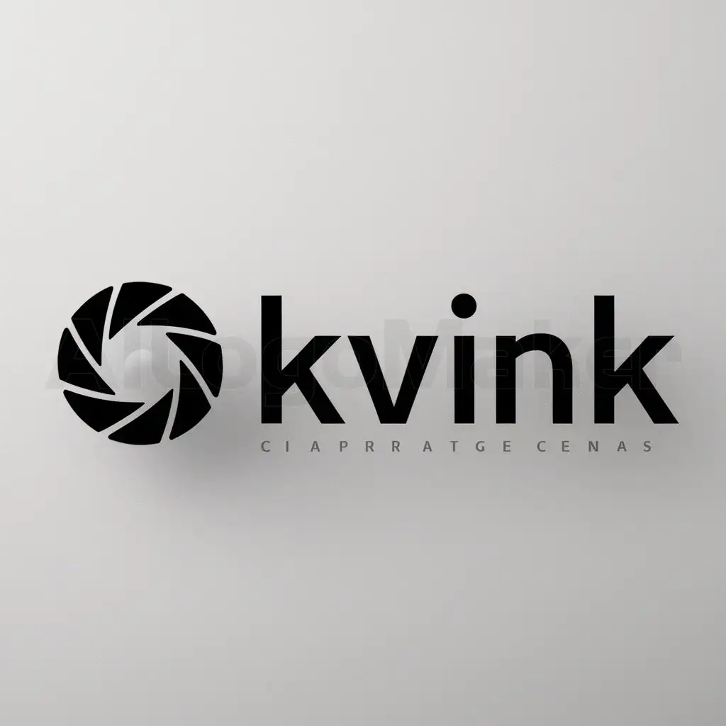 a logo design,with the text "KVINK", main symbol:diaphragm of lens,Moderate,be used in Others industry,clear background