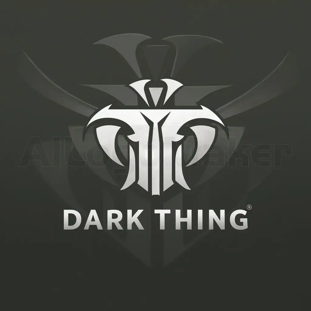 a logo design,with the text "Dark Thing", main symbol:Uniqu,Moderate,clear background