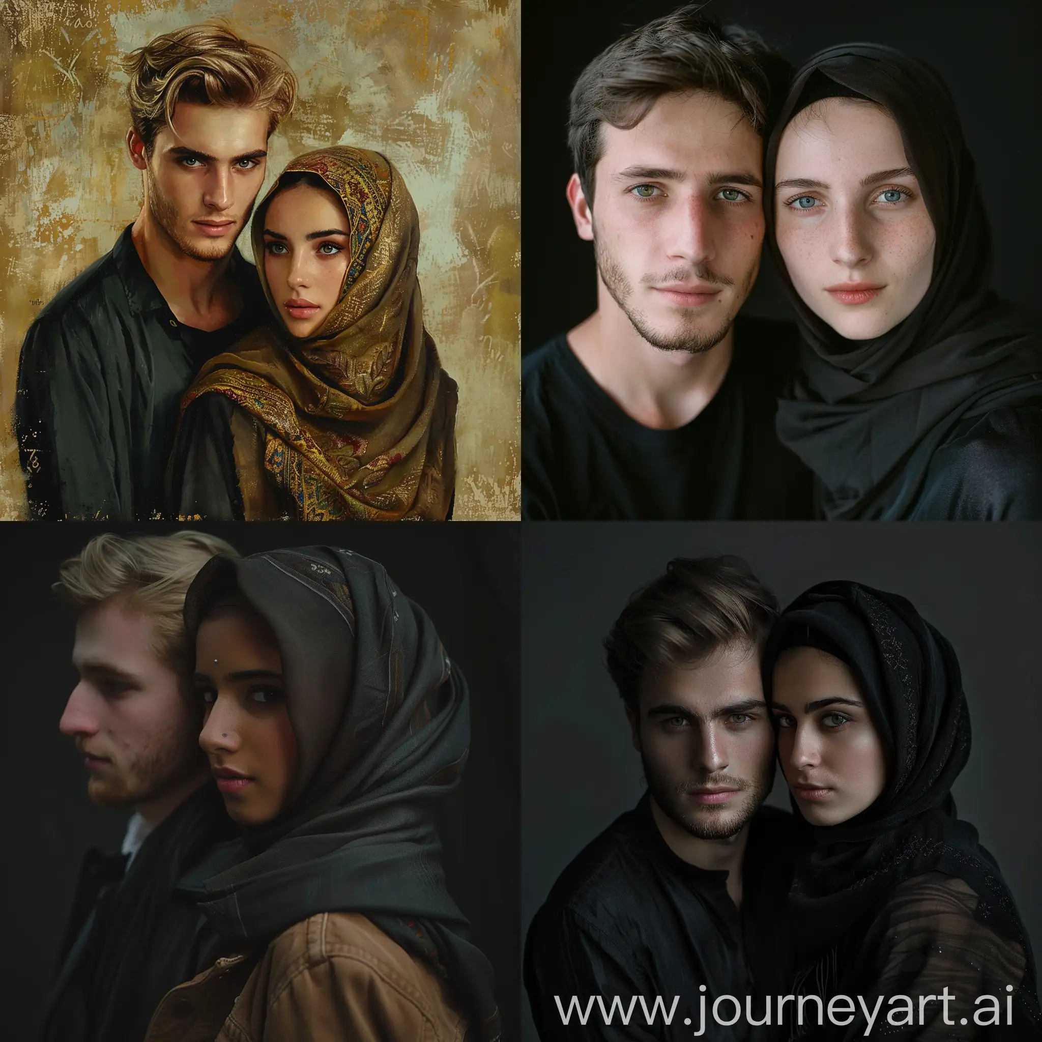 Young-Couple-White-Man-Hijab-Woman-Portrait