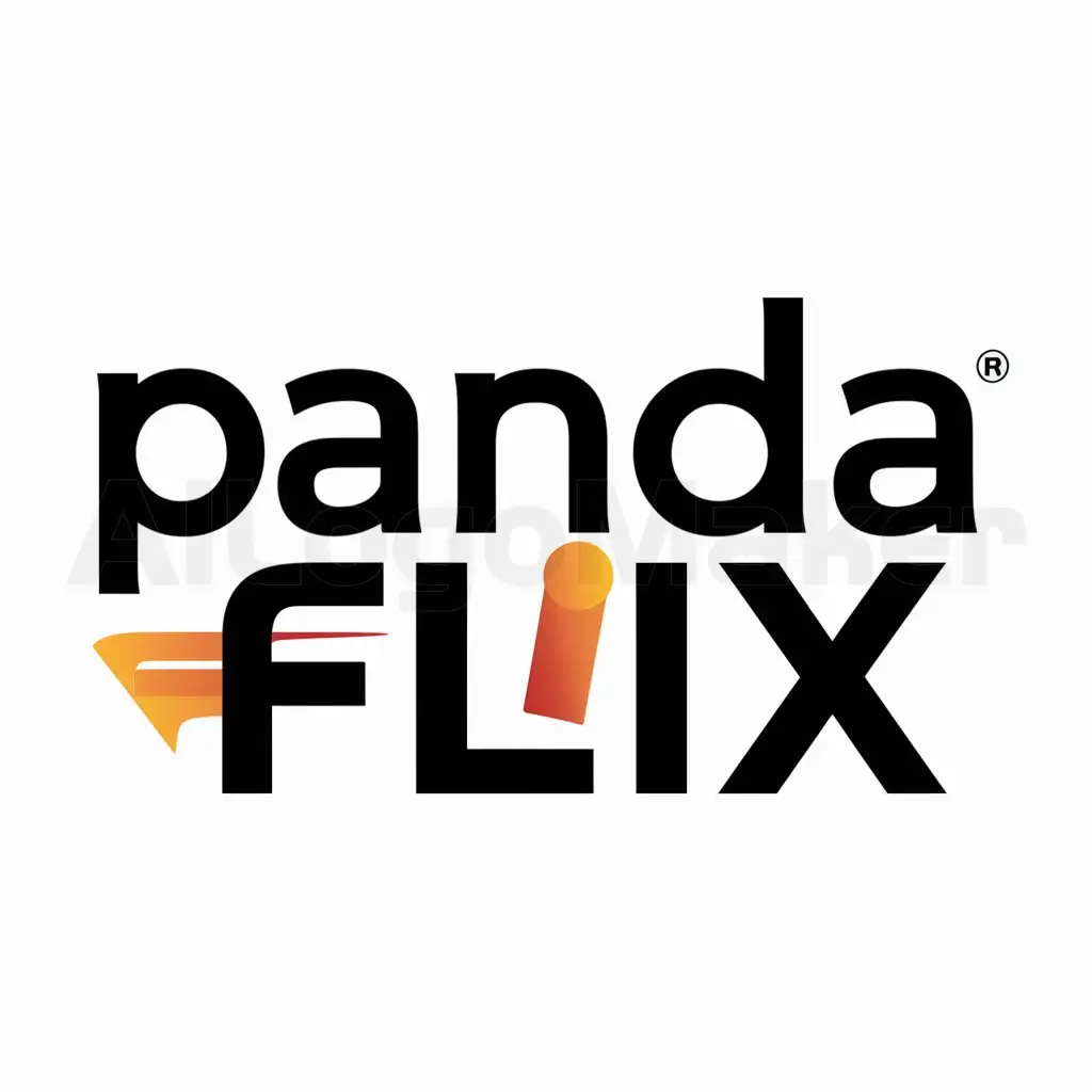 a logo design,with the text "panda flix", main symbol:c,Moderate,clear background