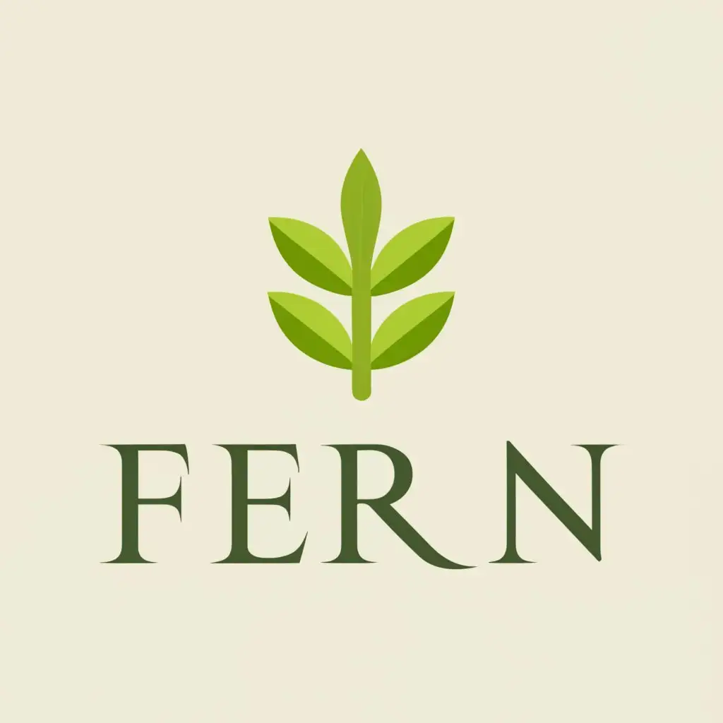 a logo design,with the text "FERN", main symbol:FERN,Moderate,clear background