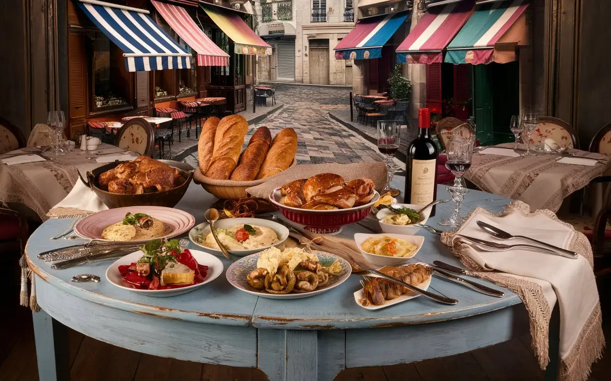 french cuisine background, no fonts