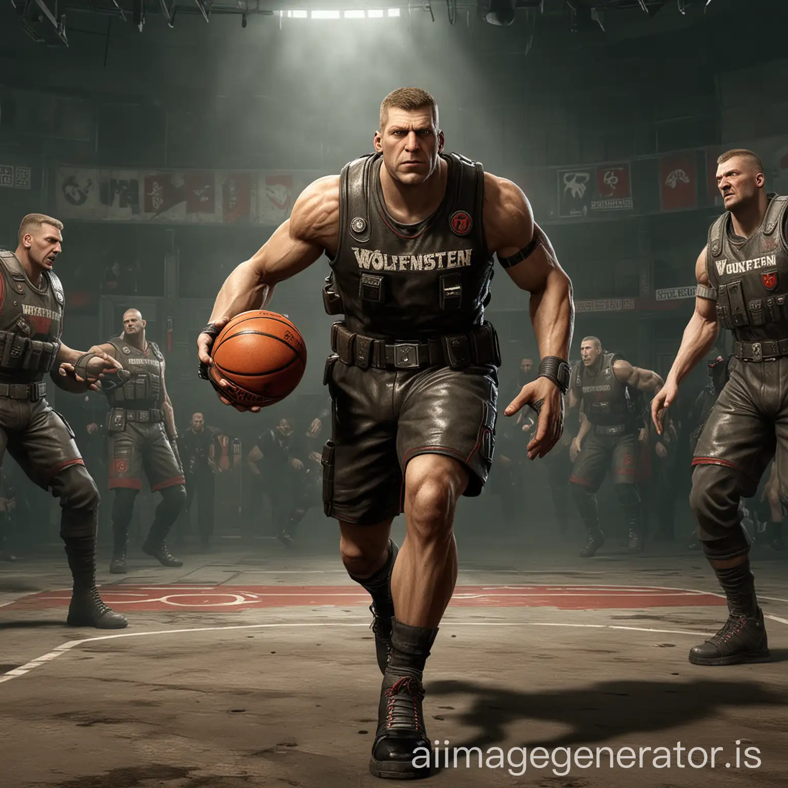 Cyberpunk-Wolfenstein-Basketball-Game