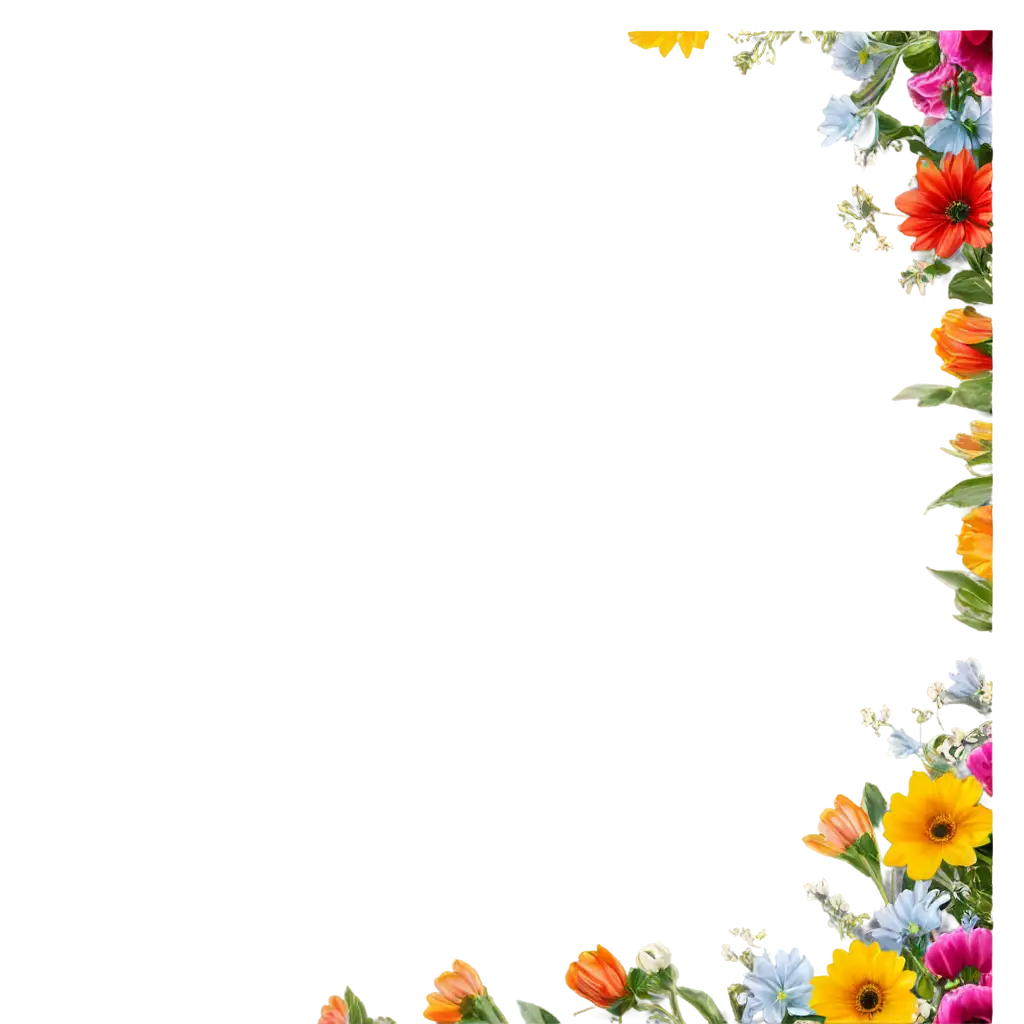 Colourful Flowers frame 