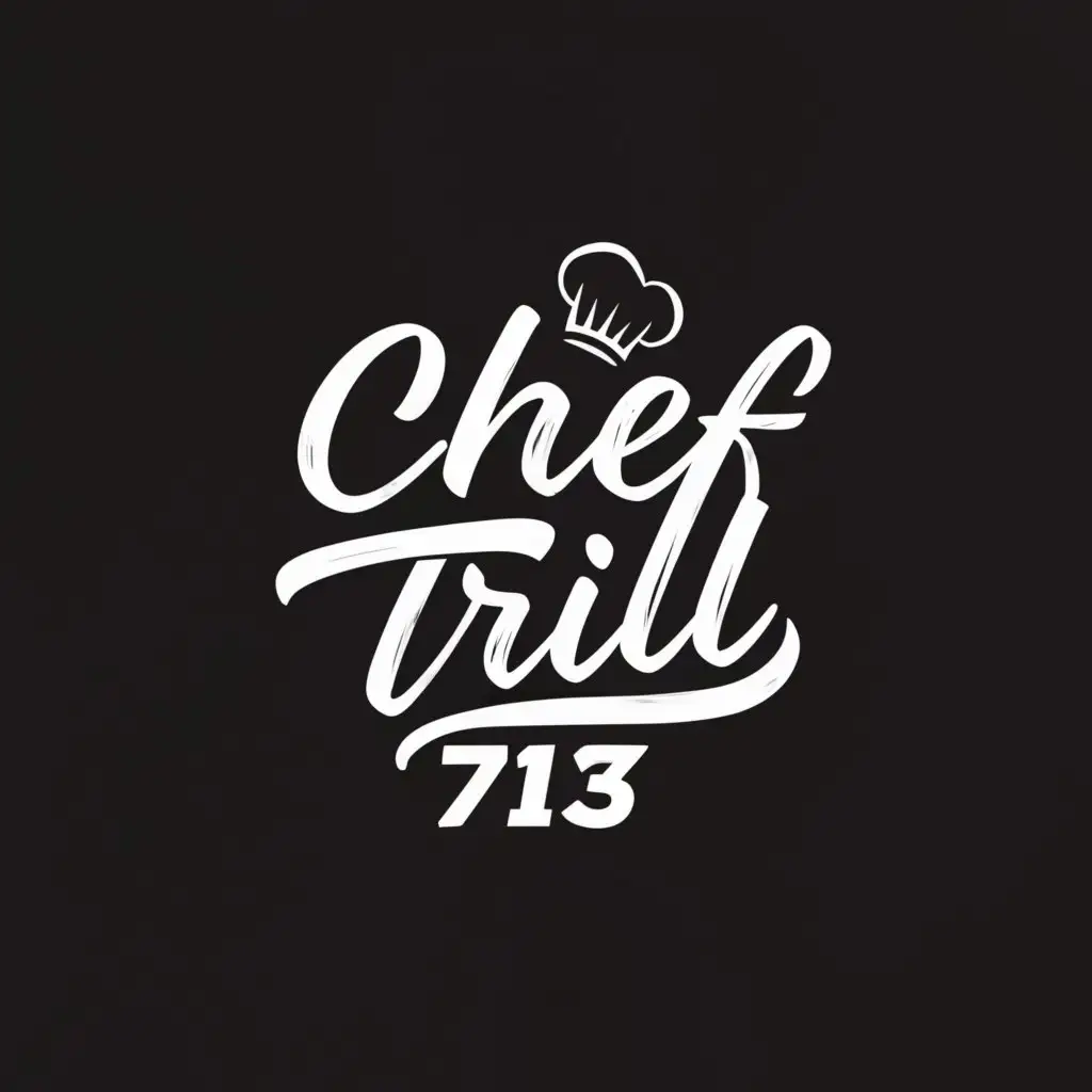 a logo design,with the text "Chef Trill 713", main symbol:bite,Moderate,be used in food industry,clear background