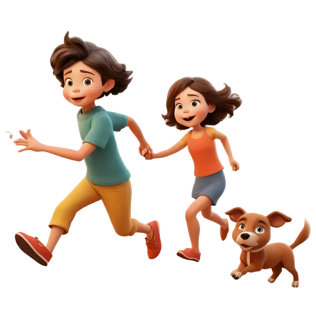 Cartoon-Children-Chasing-Dog-Engaging-PNG-Image-for-Playful-Scenarios
