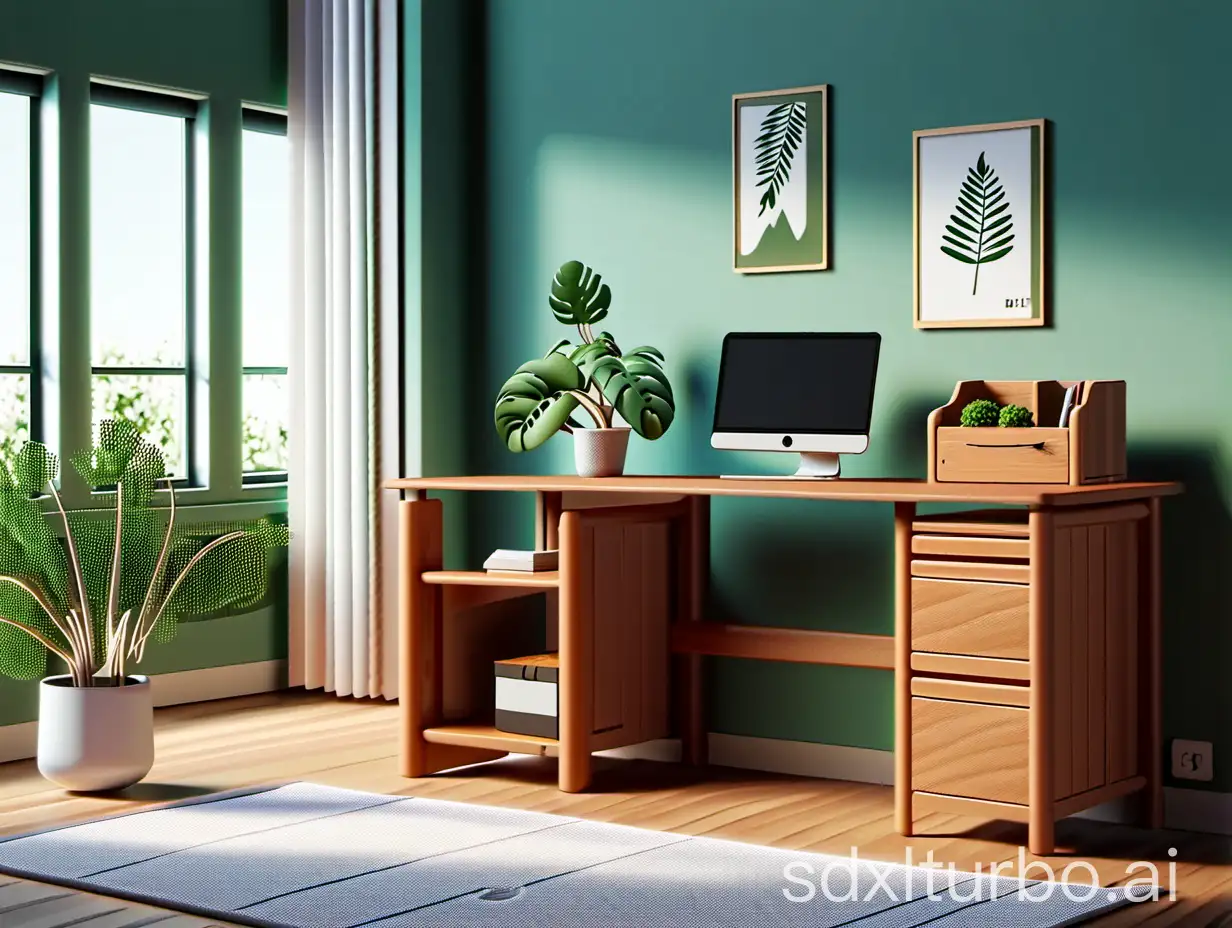 Modern-Minimalist-Desk-Workspace-with-Laptop-and-Succulent-Plant