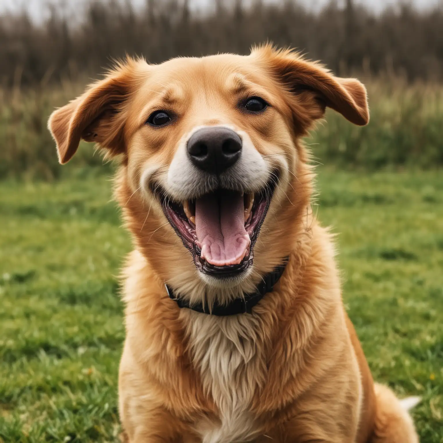 a happy dog