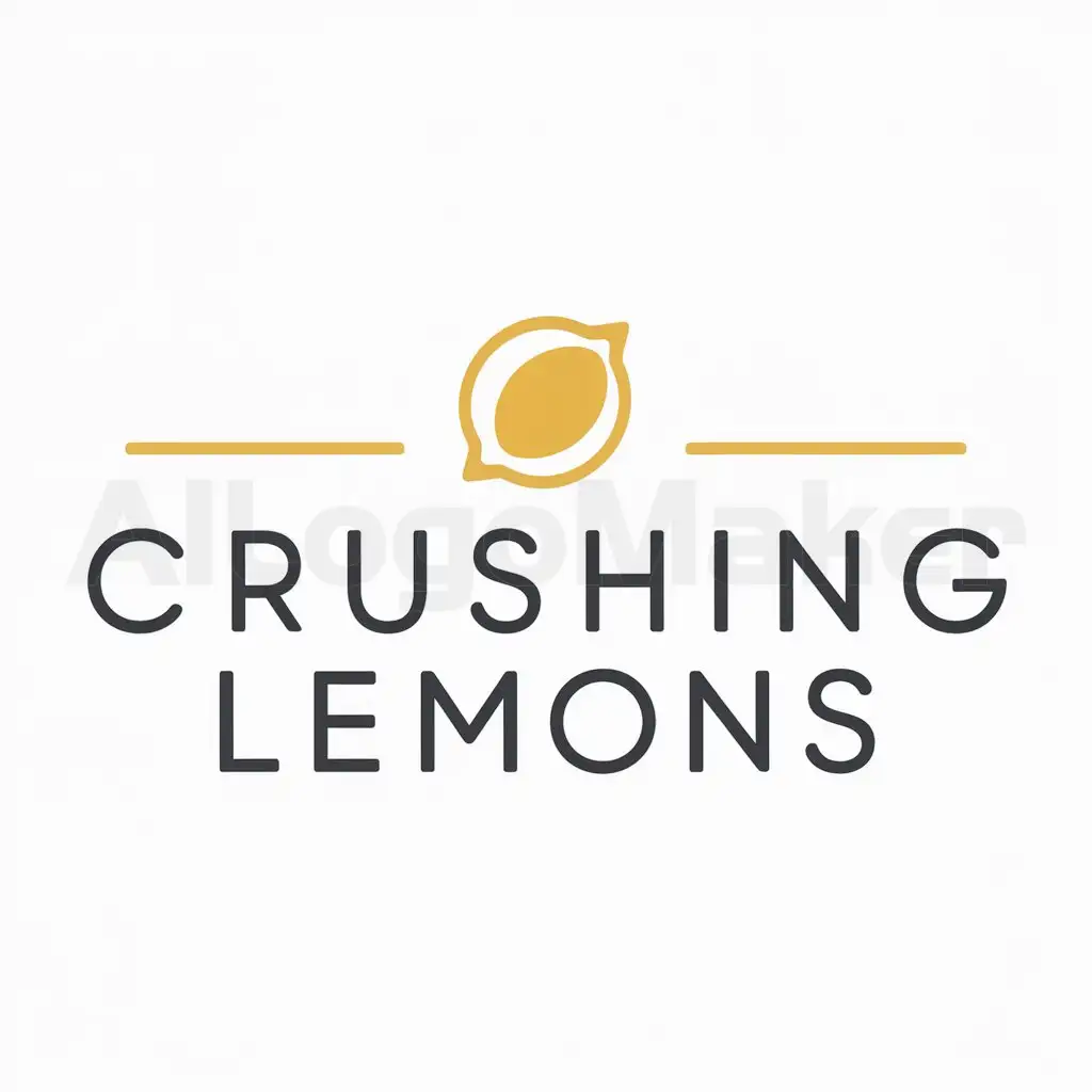 a logo design,with the text "crushing lemons", main symbol:lemon,Moderate,clear background