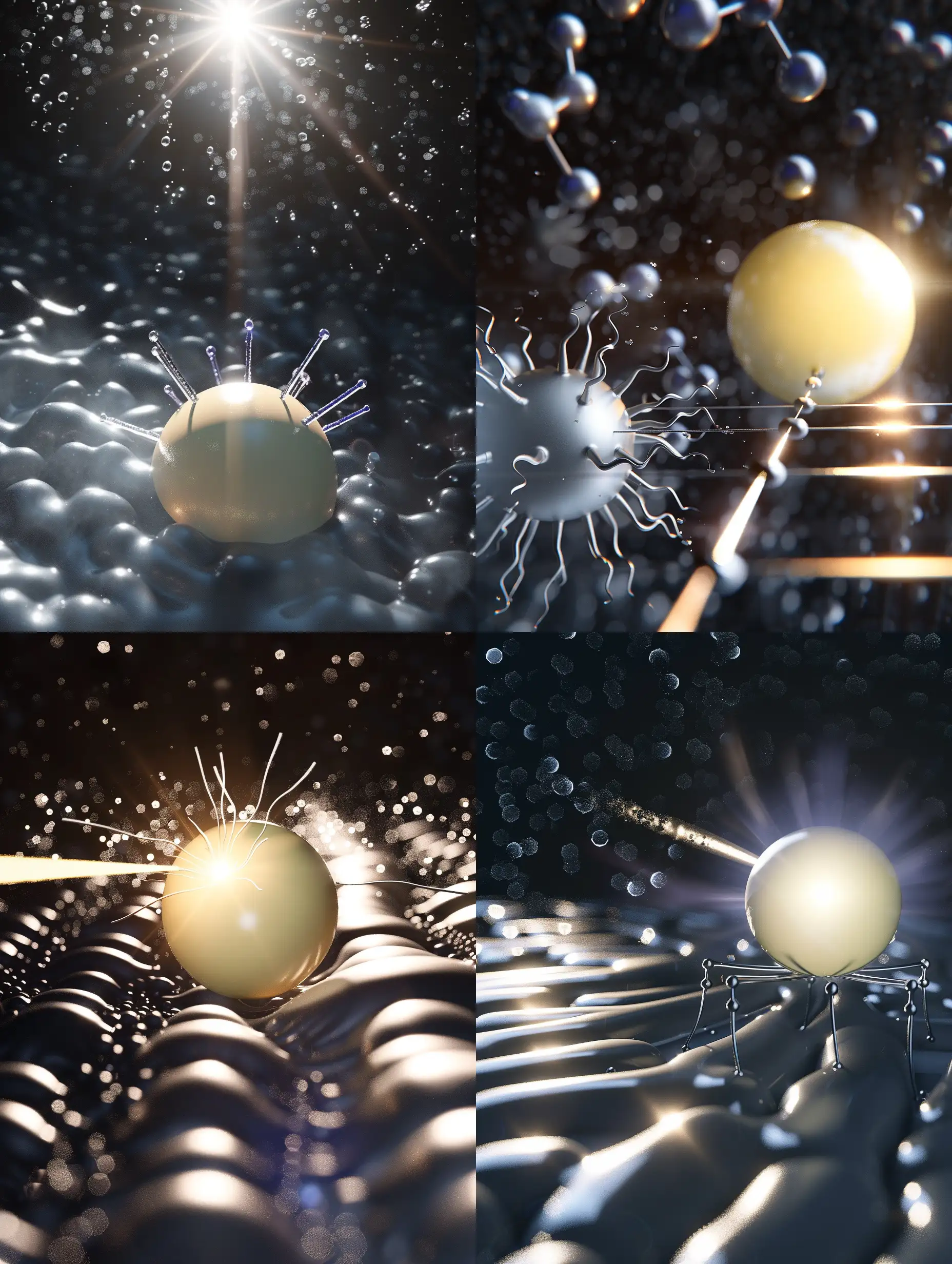 Futuristic-Metallic-Silver-Nanoparticles-in-Space-Solar-Energy-Light-Effect