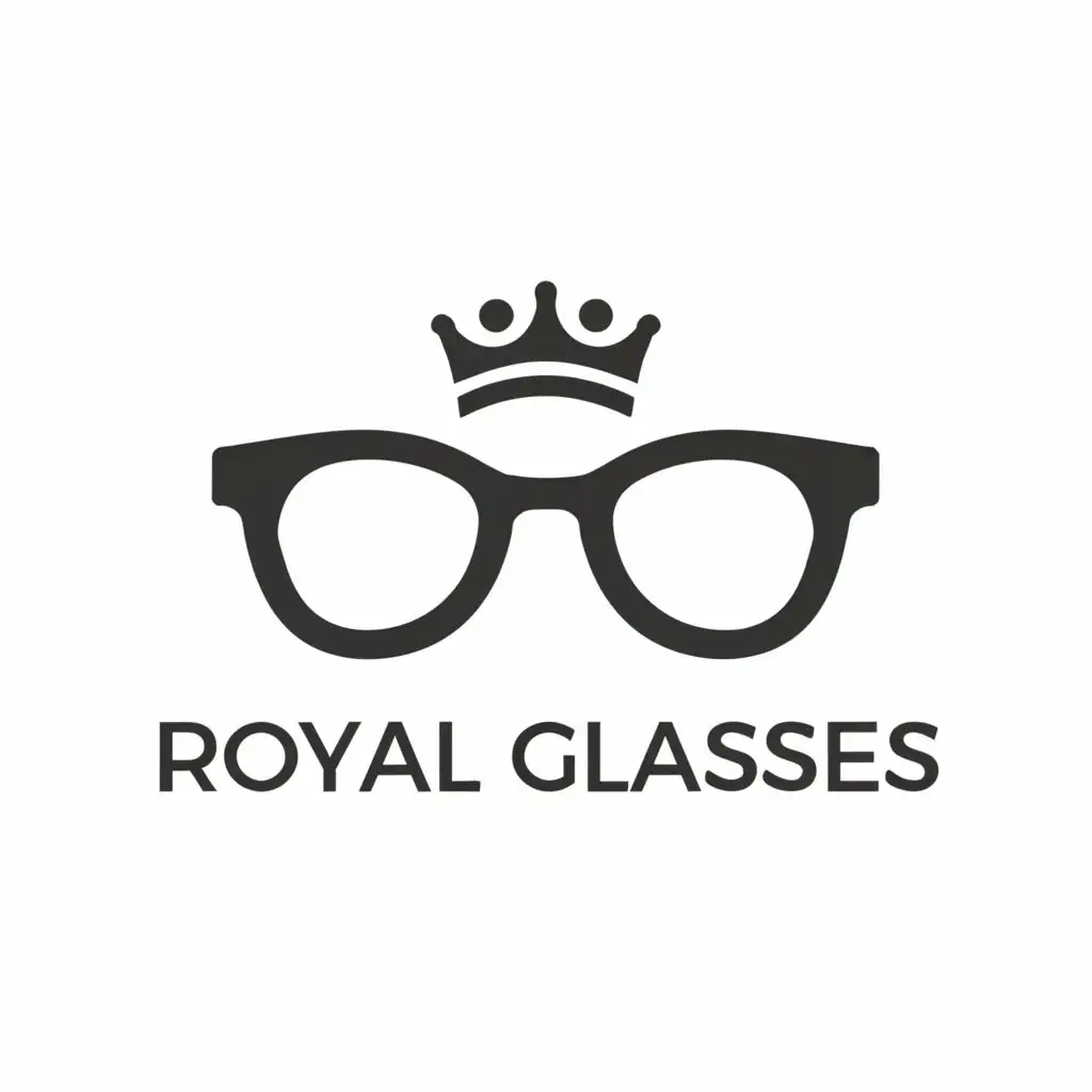 a logo design,with the text "ROYAL GLASSES", main symbol:GLASSSES,Moderate,be used in Others industry,clear background