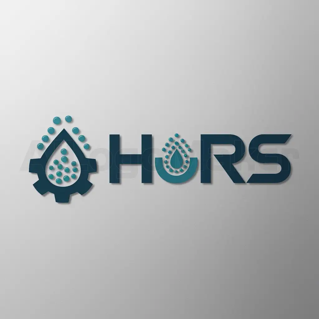 a logo design,with the text "Hors", main symbol:nanoparticles, droplet,Moderate,be used in Automotive industry,clear background