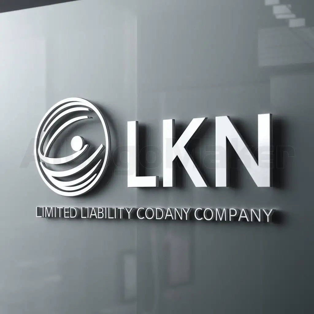 a logo design,with the text "LLC (Limited Liability Company) 'LKN'", main symbol:sfera,Moderate,clear background