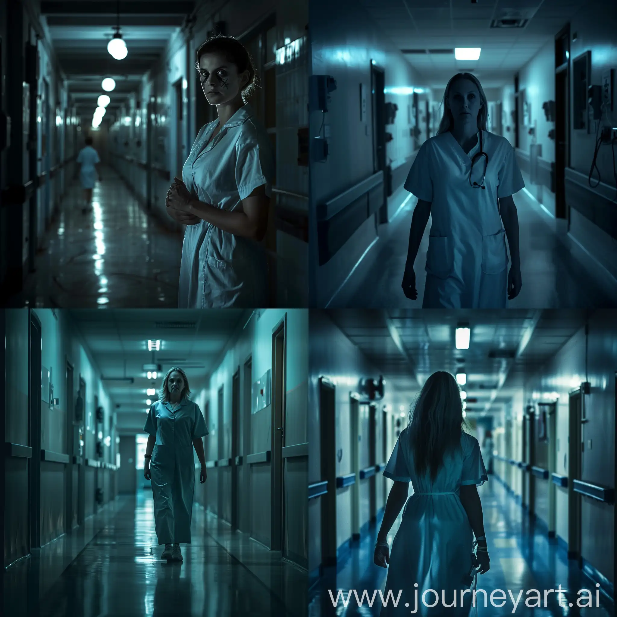 Страшная медсестра в тёмной больнице