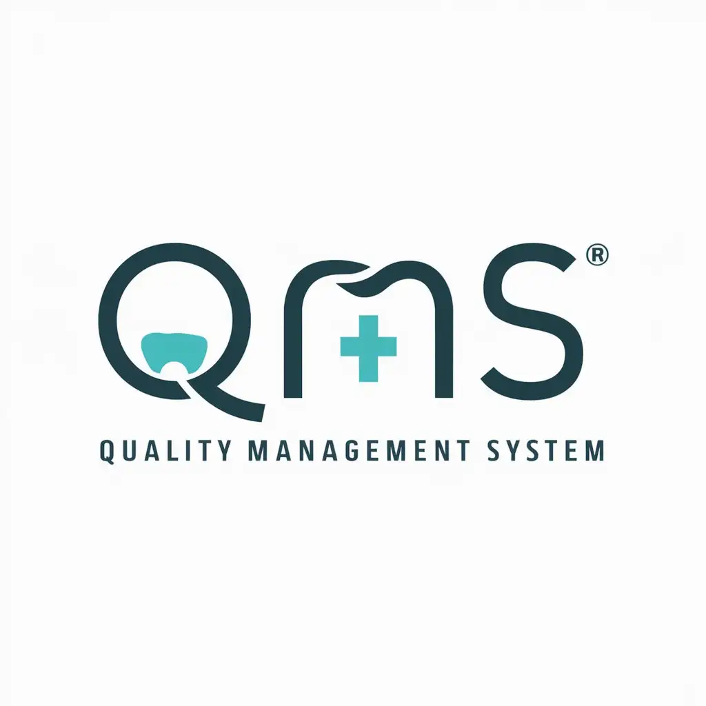 a logo design,with the text "quality management system", main symbol:QMS,Moderate,be used in Medical Dental industry,clear background