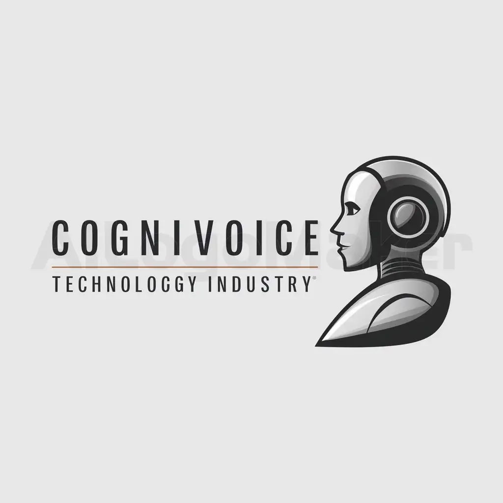 a logo design,with the text "CogniVoice", main symbol:voiced robot,Moderate,be used in Technology industry,clear background