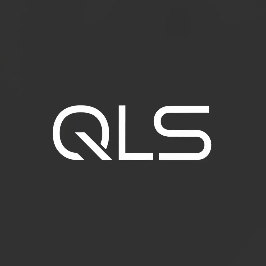 a logo design,with the text "QLS", main symbol:3 letters: QLS,Minimalistic,clear background