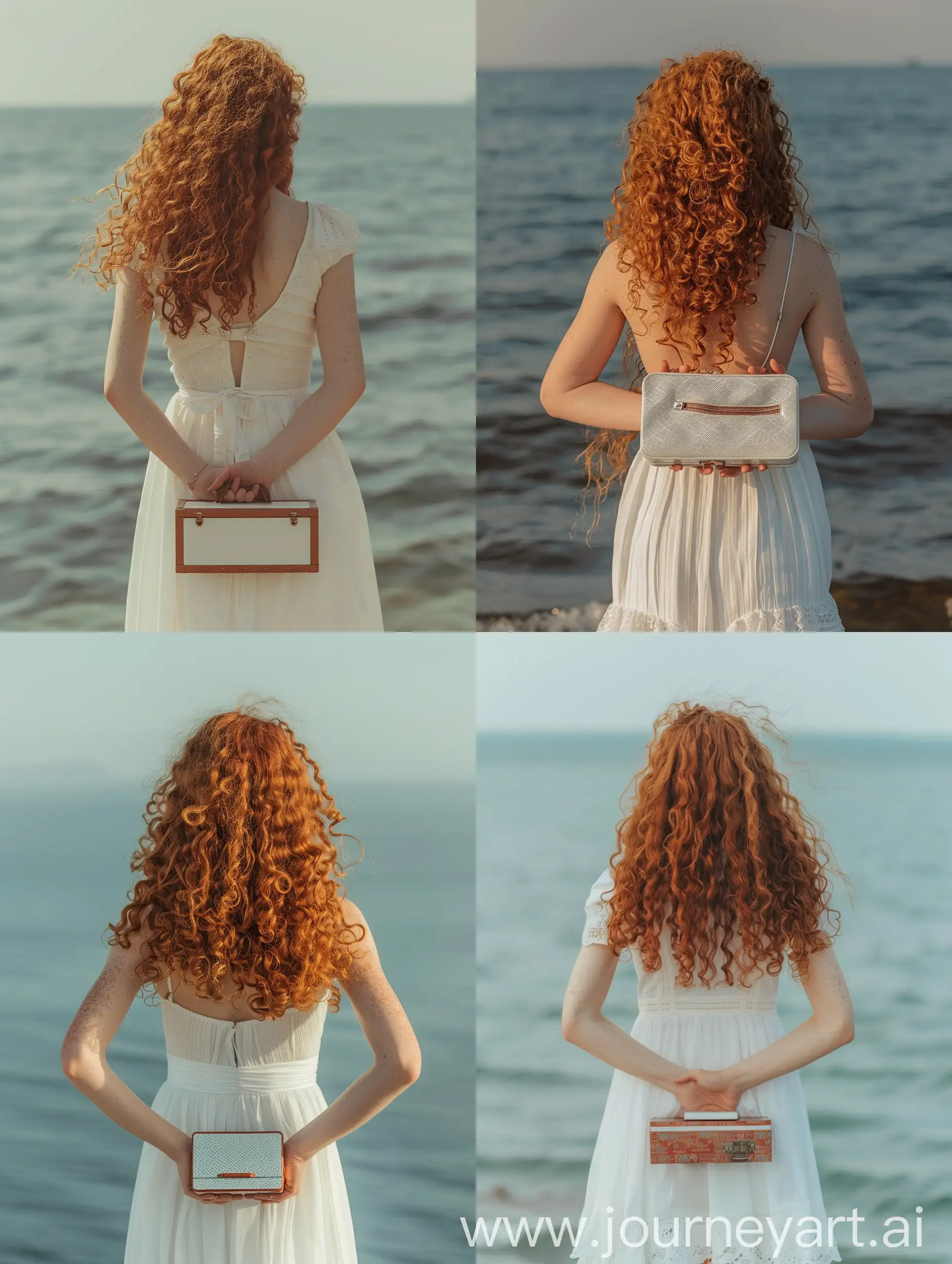 RedHaired-Girl-with-Suitcase-by-the-Sea
