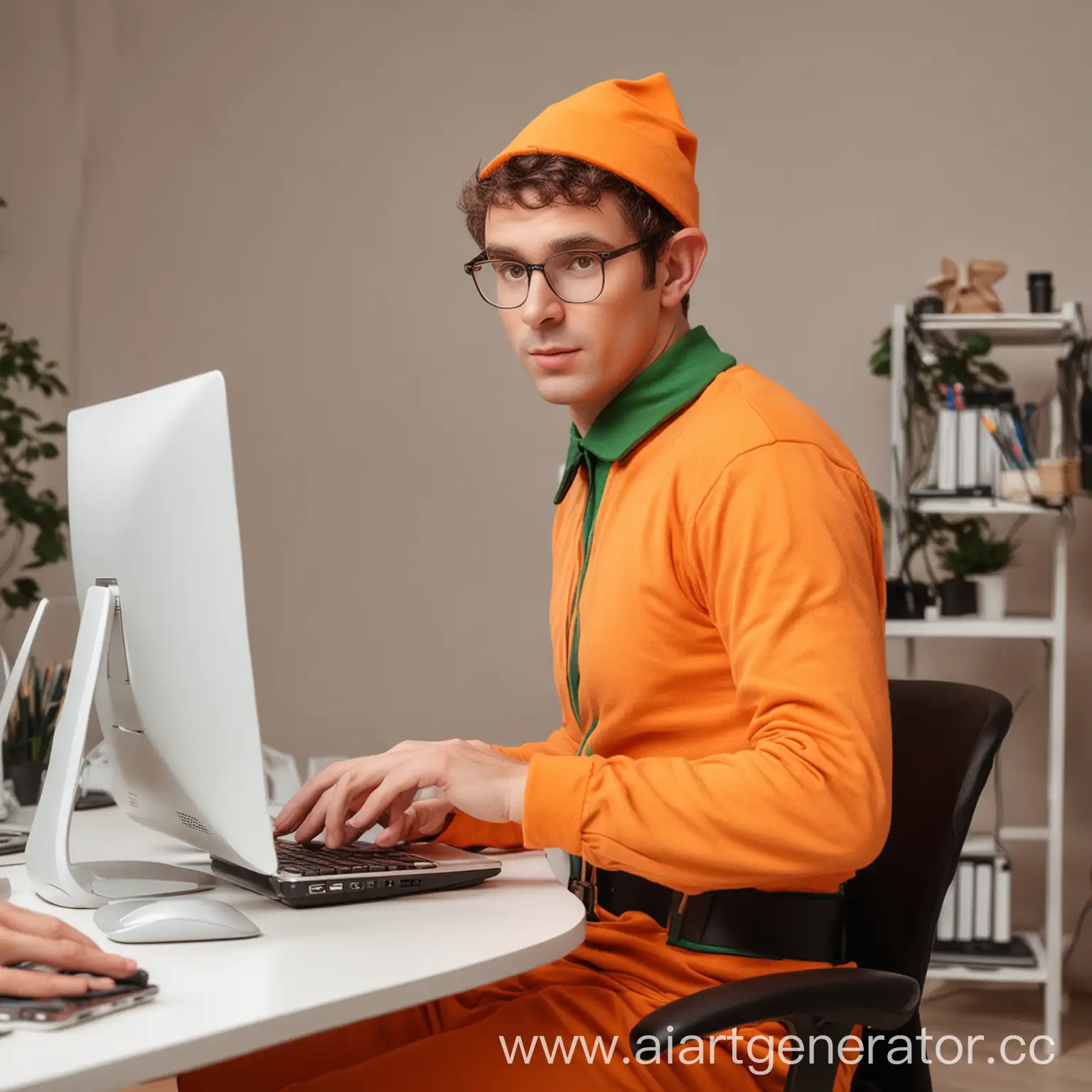 Elf-IT-Specialist-in-Light-Orange-Tones
