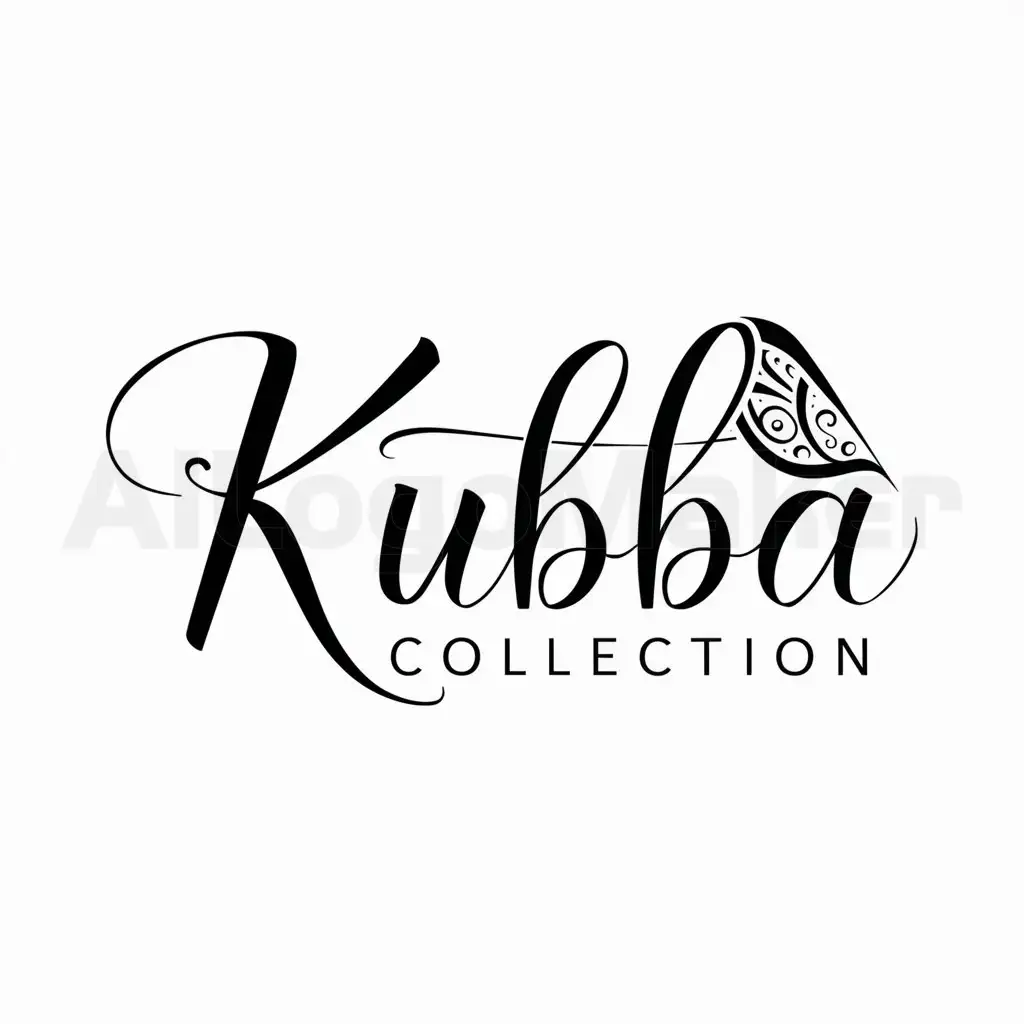 LOGO-Design-For-Kubba-Collection-Elegant-Text-with-Nail-Art-Symbol