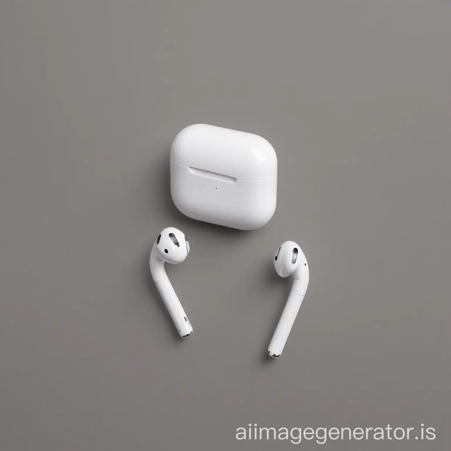 left and right separete airpods  with plain background
