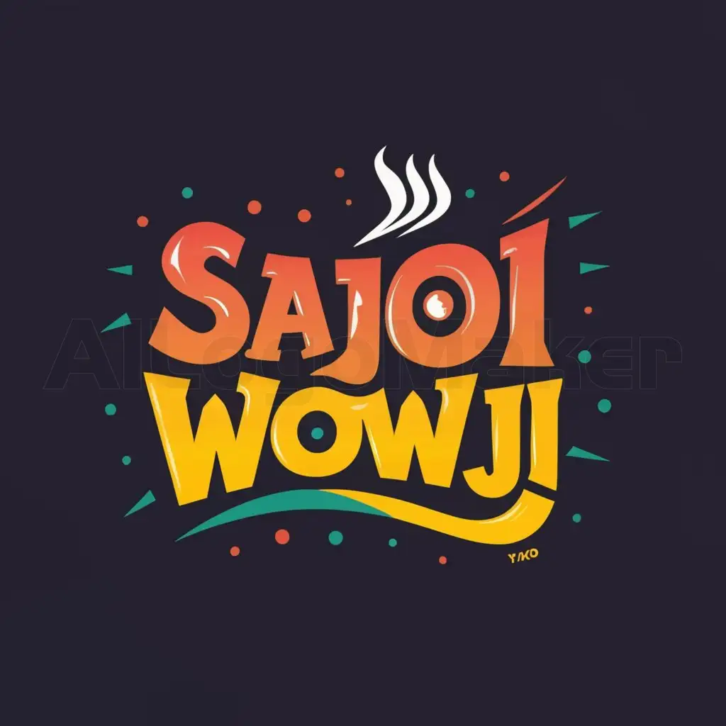 a logo design,with the text "saoji wowji", main symbol:wok,complex,be used in food industry,clear background