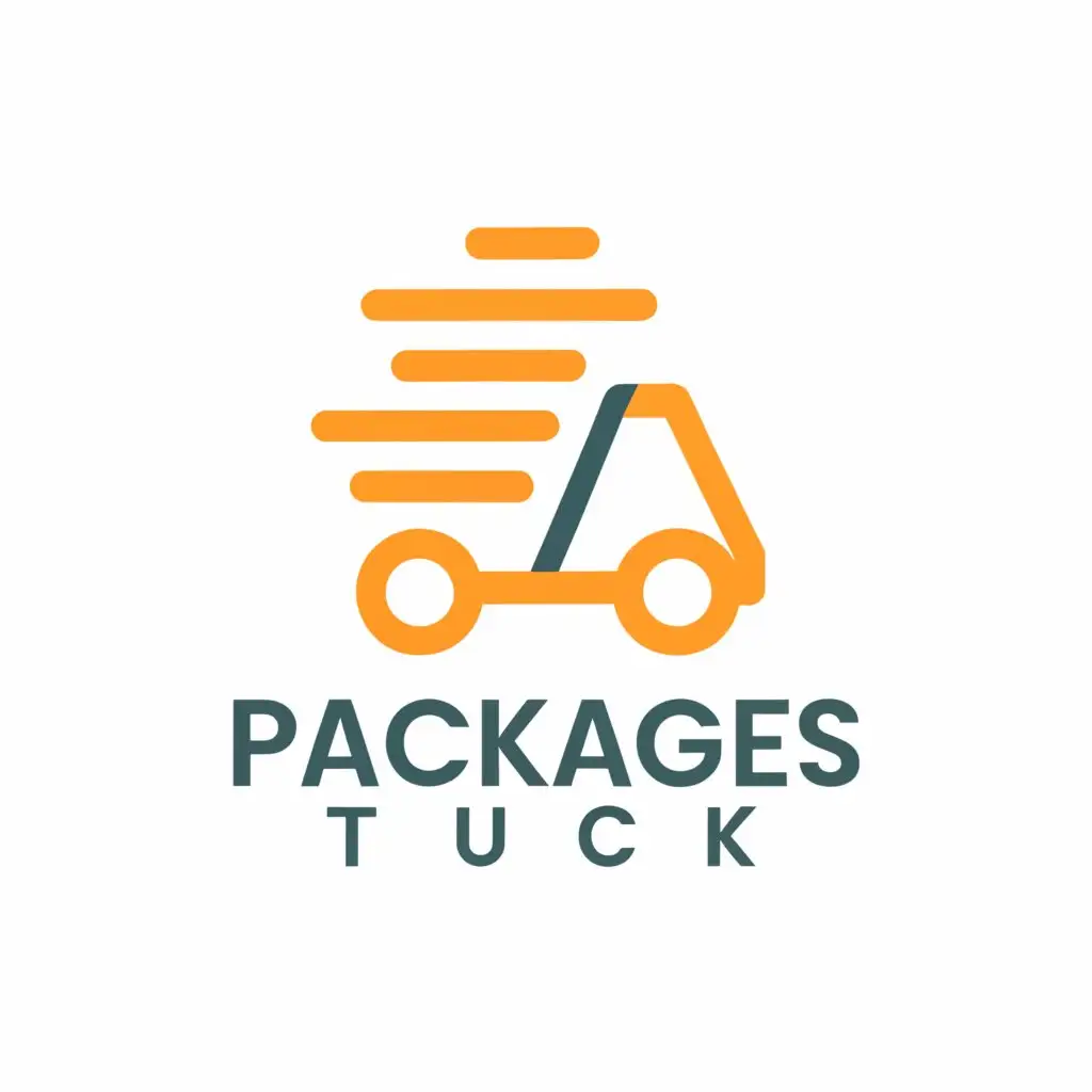 a logo design,with the text "Packages Truck", main symbol:Truck mvn npm,Minimalistic,be used in Internet industry,clear background