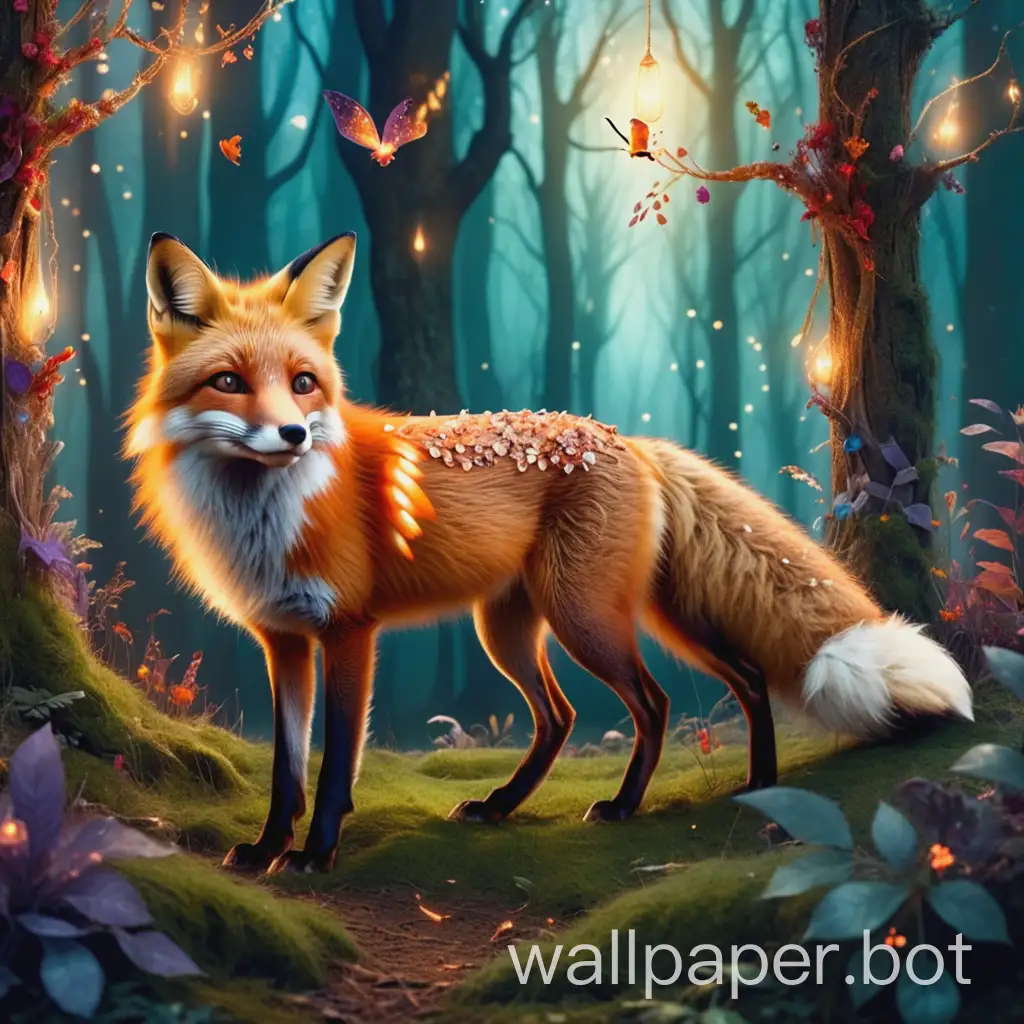 fox in a magical forest