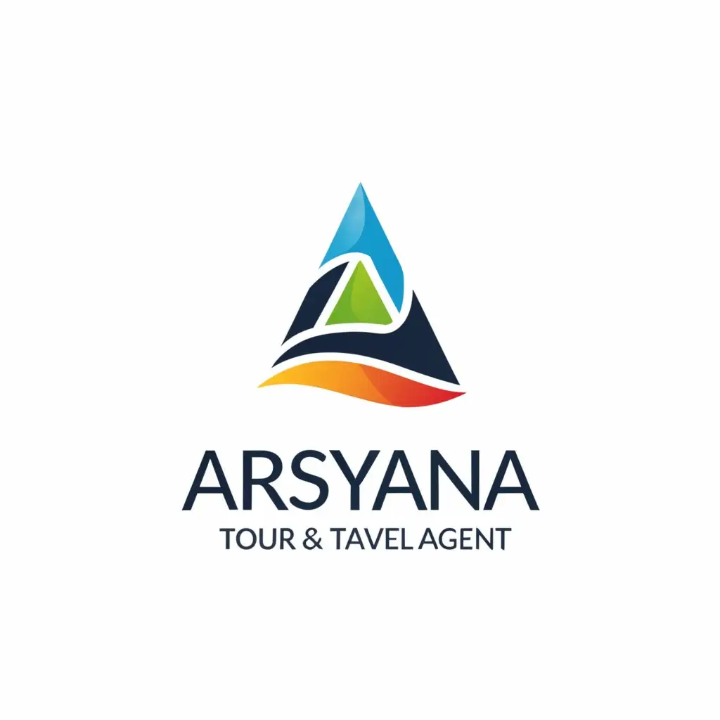 a logo design,with the text "Arsyana Tour and Travel Agent", main symbol:A,Moderate,be used in Travel industry,clear background