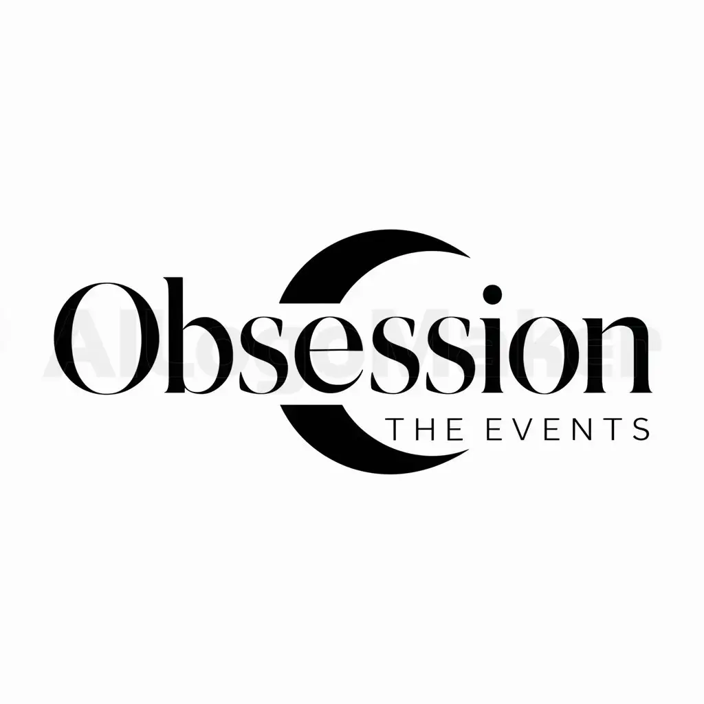 a logo design,with the text "Obsession", main symbol:Moon,Moderate,be used in Events industry,clear background