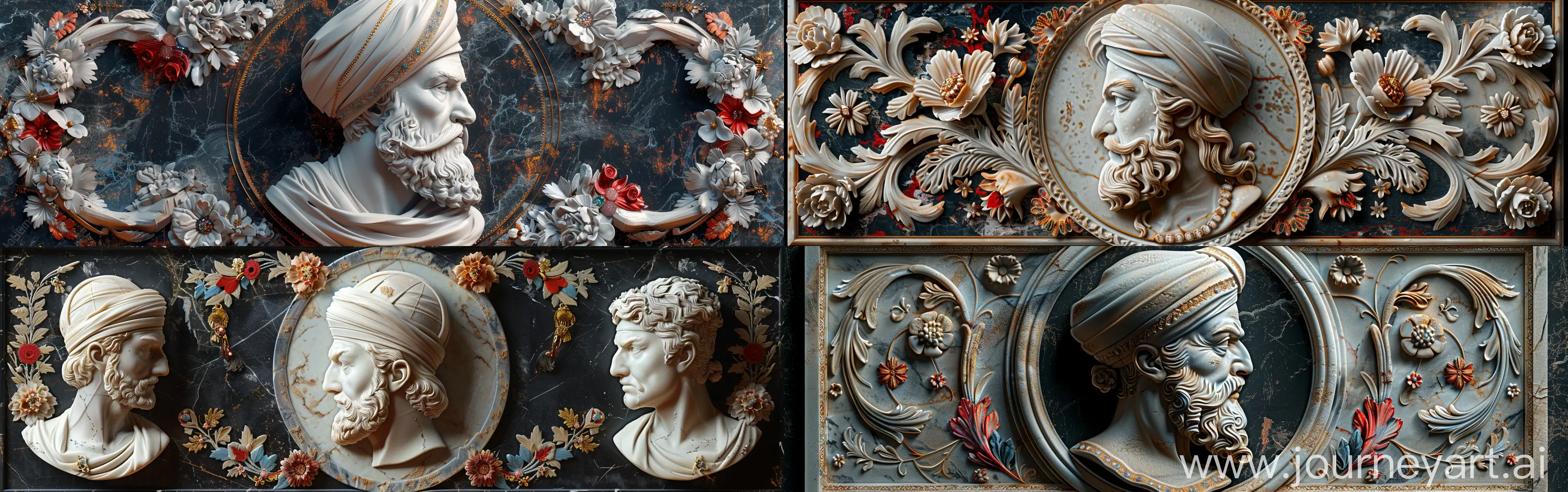 Elegant-Ottoman-Sultan-Marble-Relief-Artwork-with-Floral-Motifs