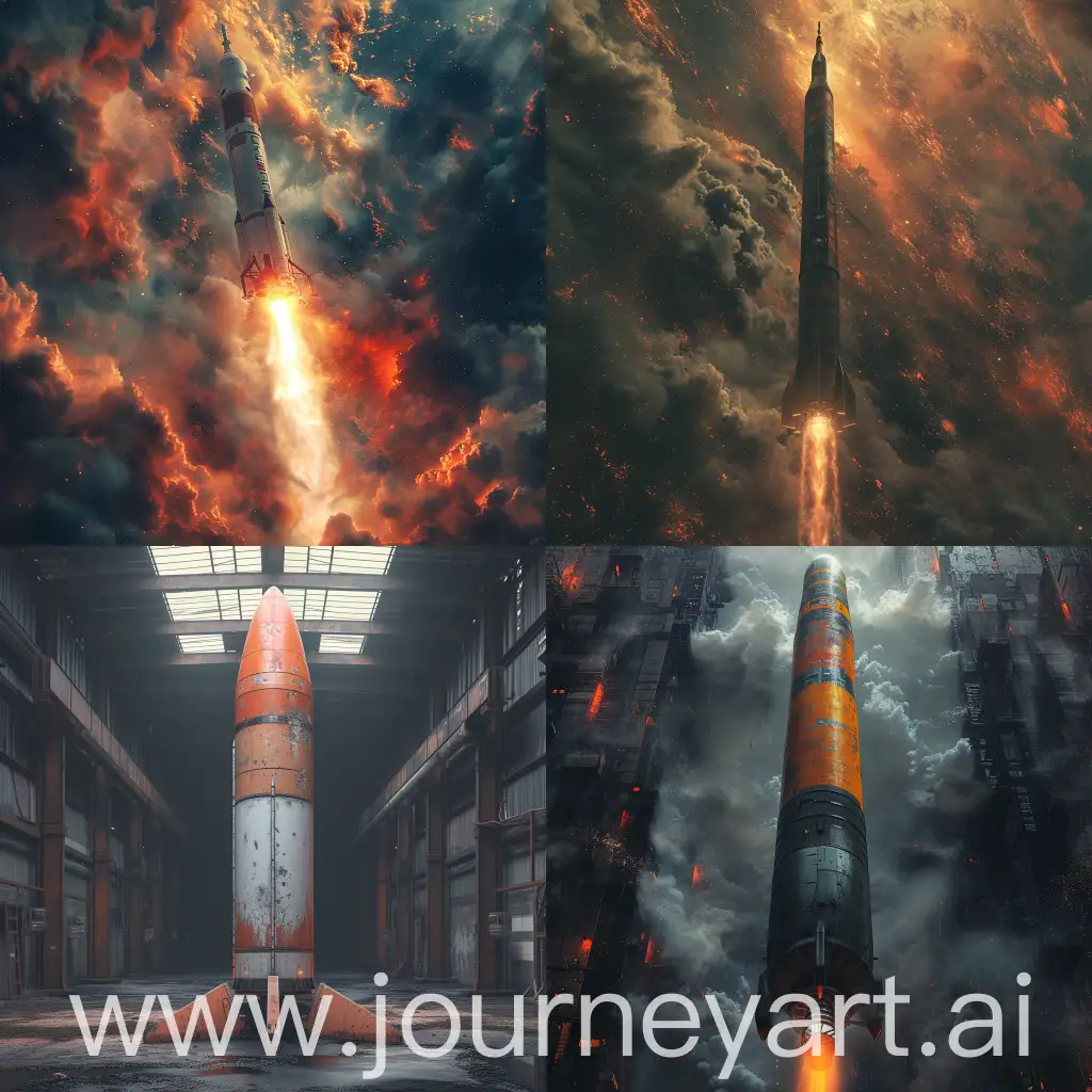 a rocket , cinematic, high resolution, happy, highly detailed, cinematic lighting, film grain, atmospheric perspective, hyperrealistic , gritty, epic, like an Artstation masterpiece, with award-winning, raw, best quality photography in the style of a photo taken with a Hasselblad x2d camera --s 250