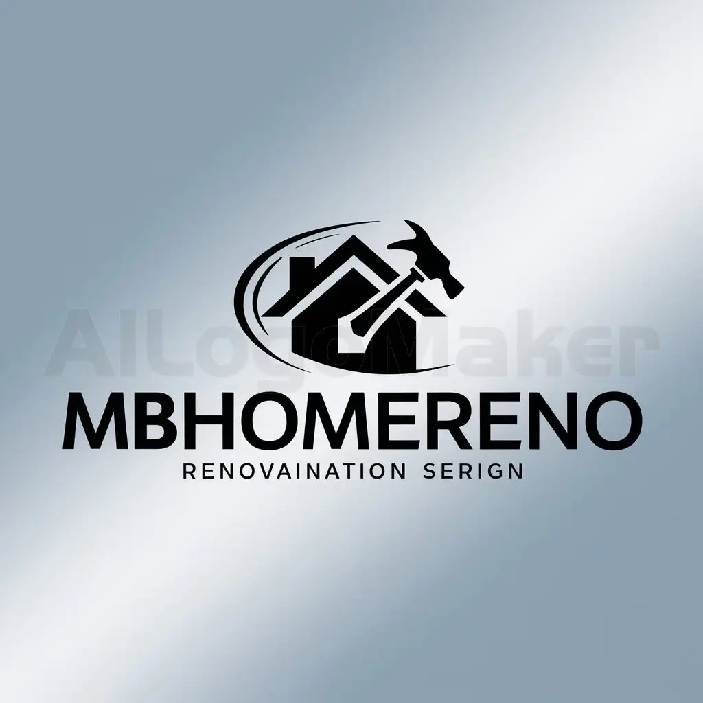 a logo design,with the text "MBHomeReno", main symbol:Home renovation,Moderate,clear background