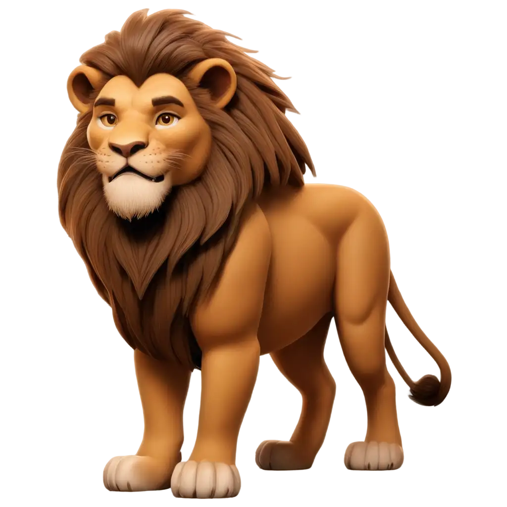 Realistic-Cartoon-Lion-PNG-Create-Stunning-Visuals-with-HighQuality-Graphics