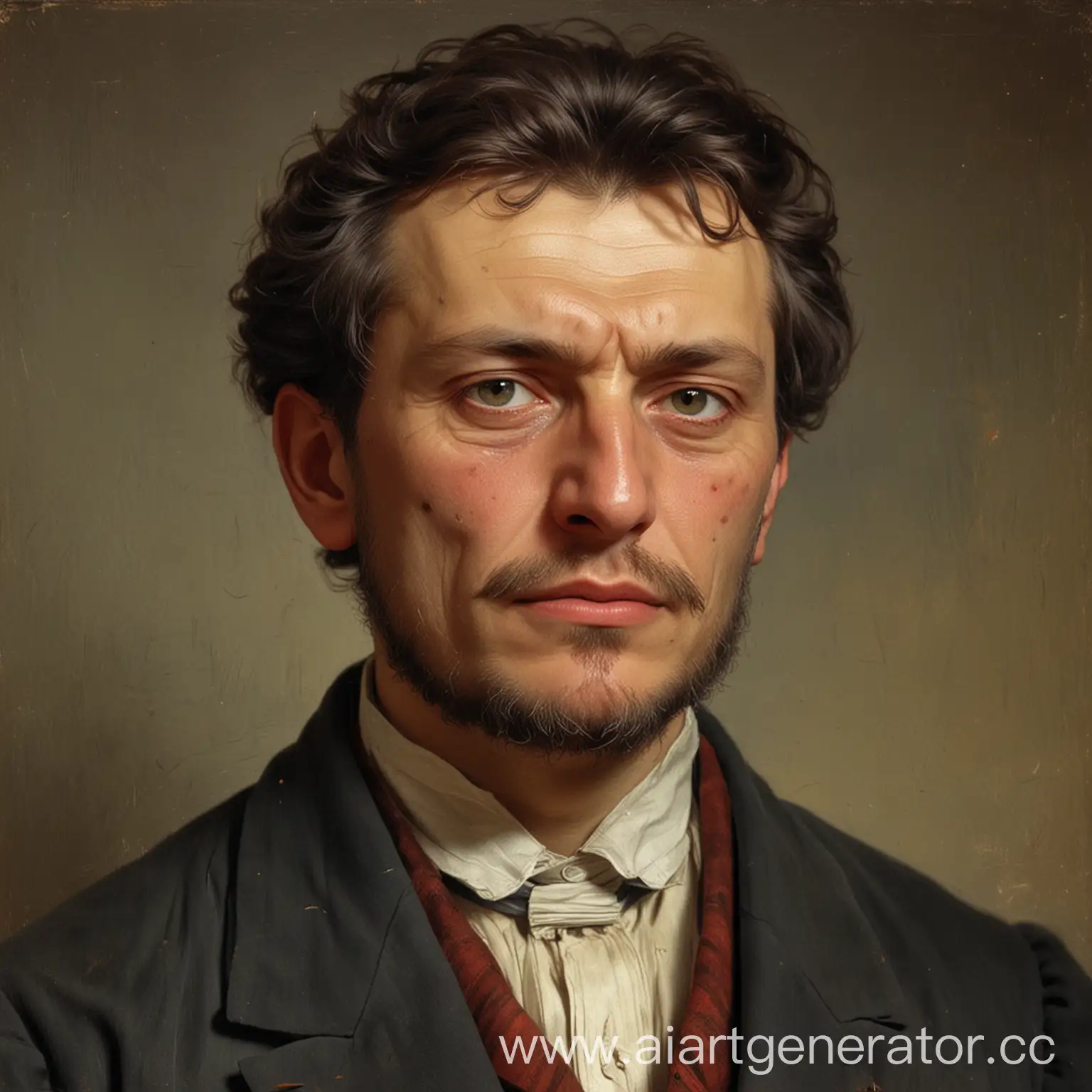 Yakov-Petrovich-Golyadkinsenior-Portrait-of-a-Content-Titular-Counselor-from-1850