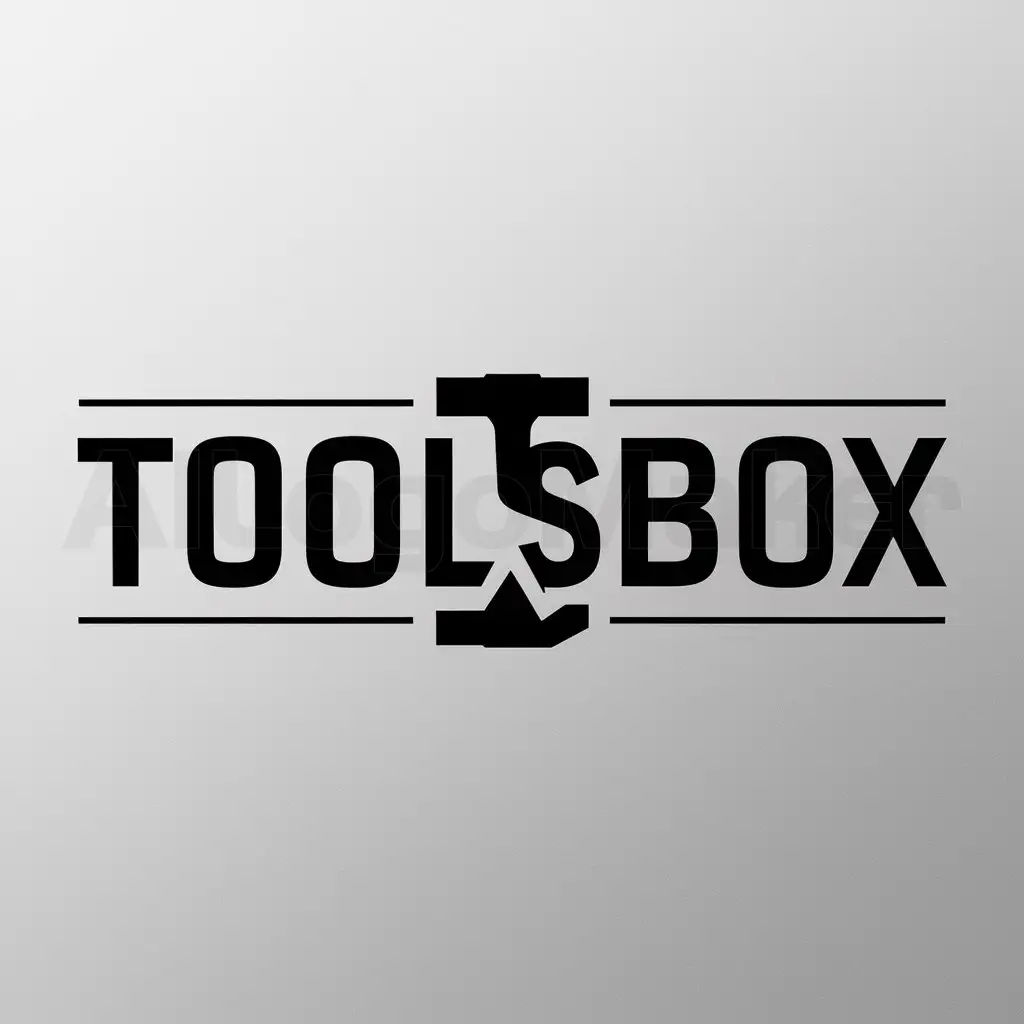 a logo design,with the text "ToolsBox", main symbol:Tools,Moderate,be used in Construction industry,clear background