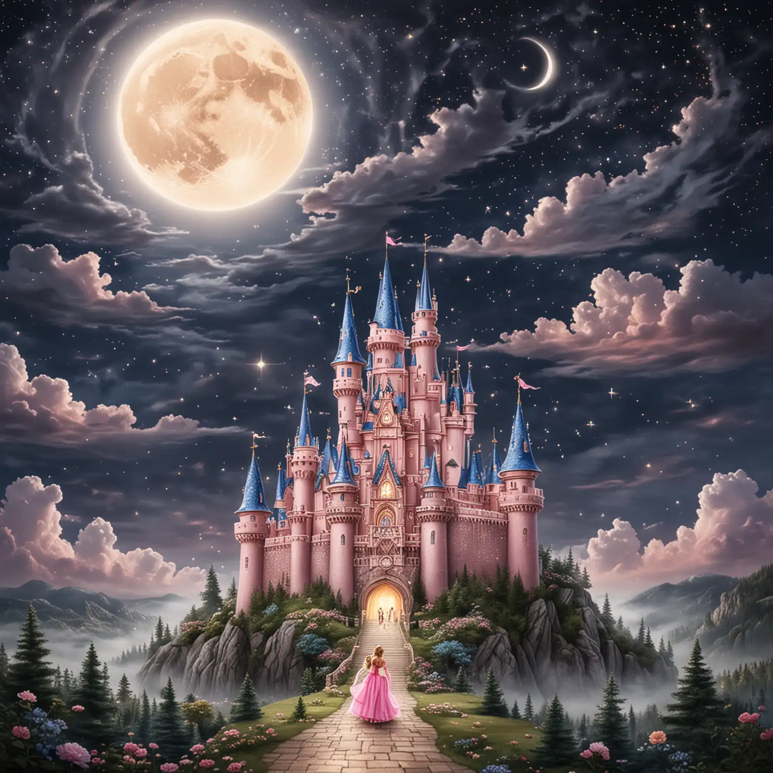 公主 城堡 月亮 公主大一点