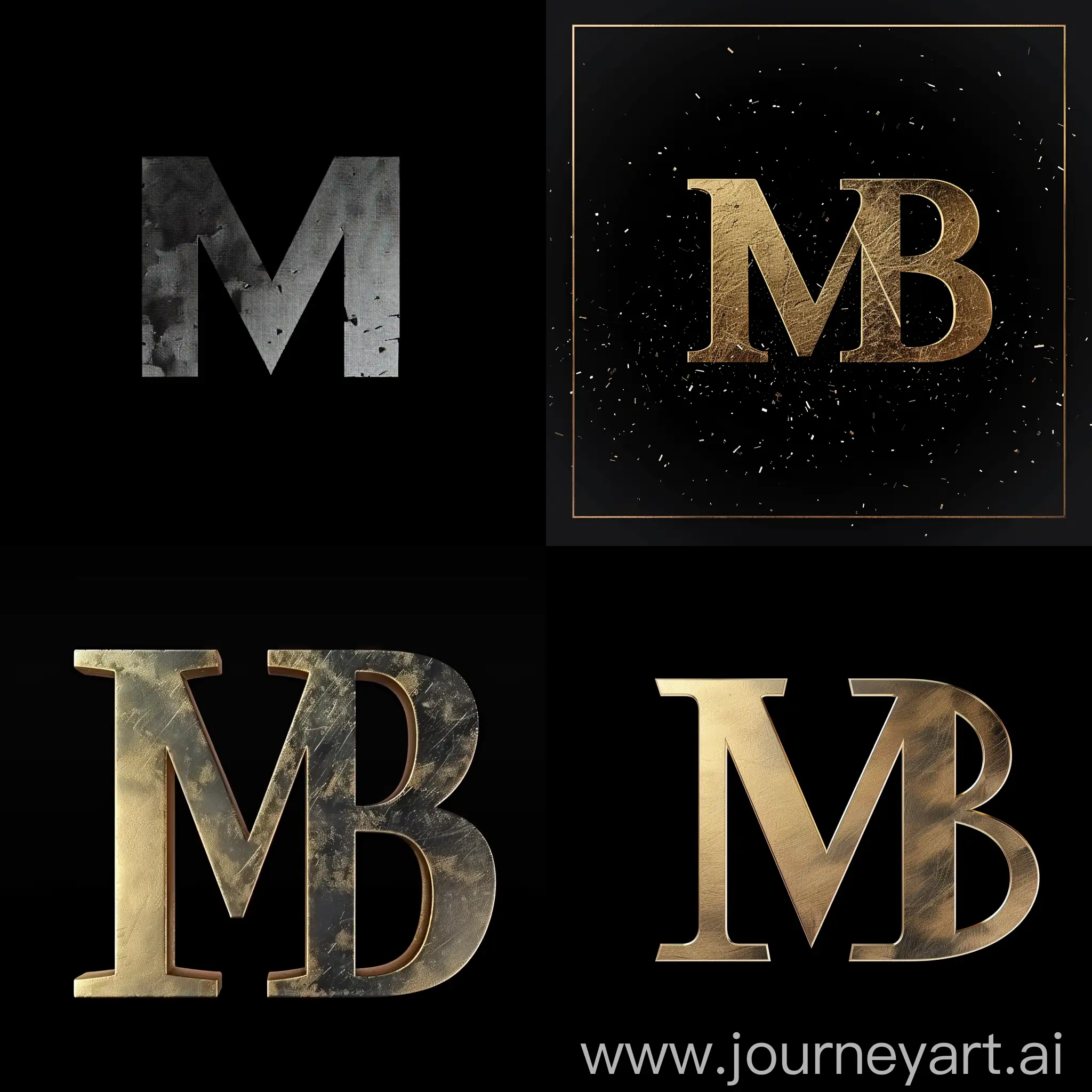 create a stylous   logo with letter "MB", no shaders,  no background
