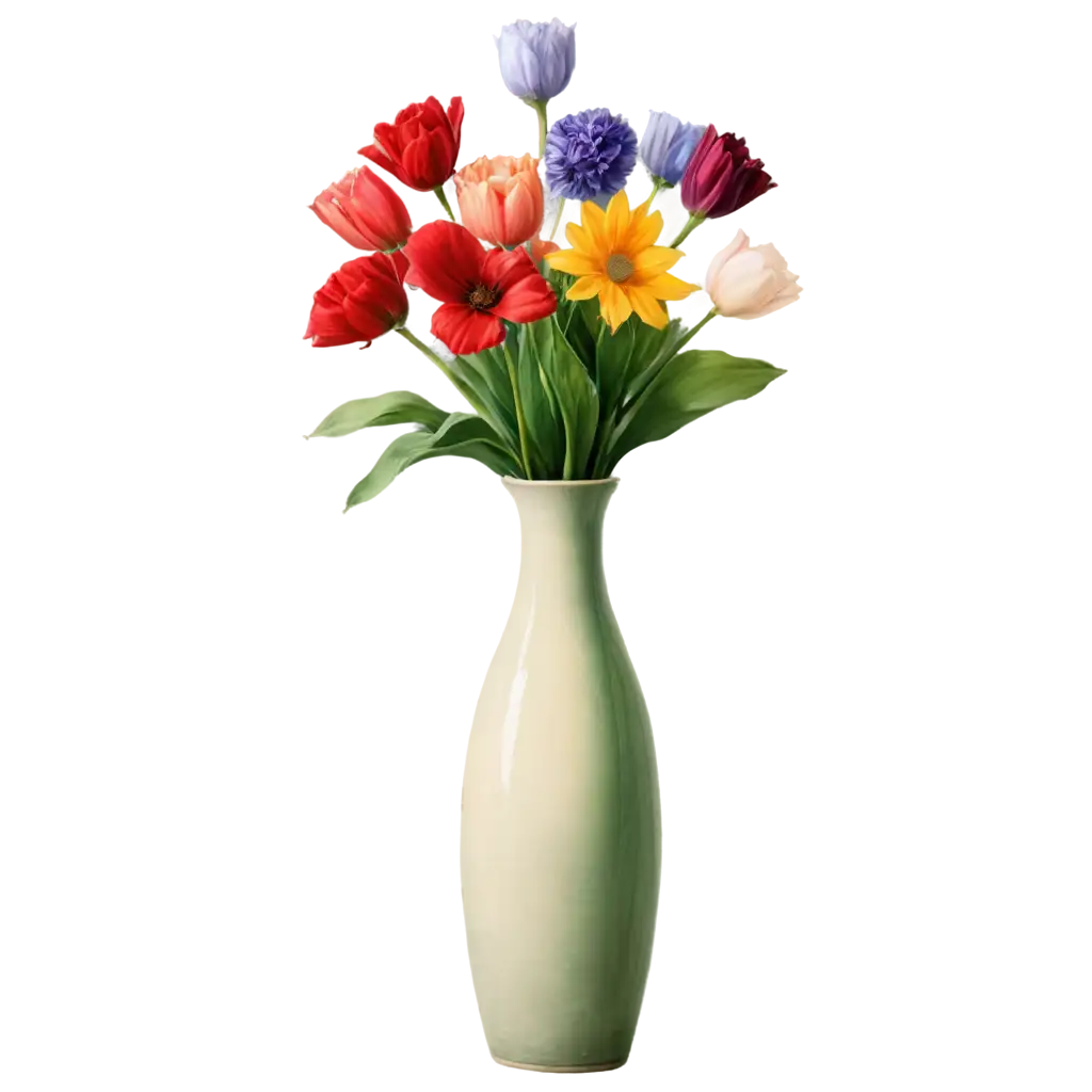 Exquisite-PNG-Flower-Vase-Painting-Elevate-Your-Dcor-with-HighQuality-Digital-Art