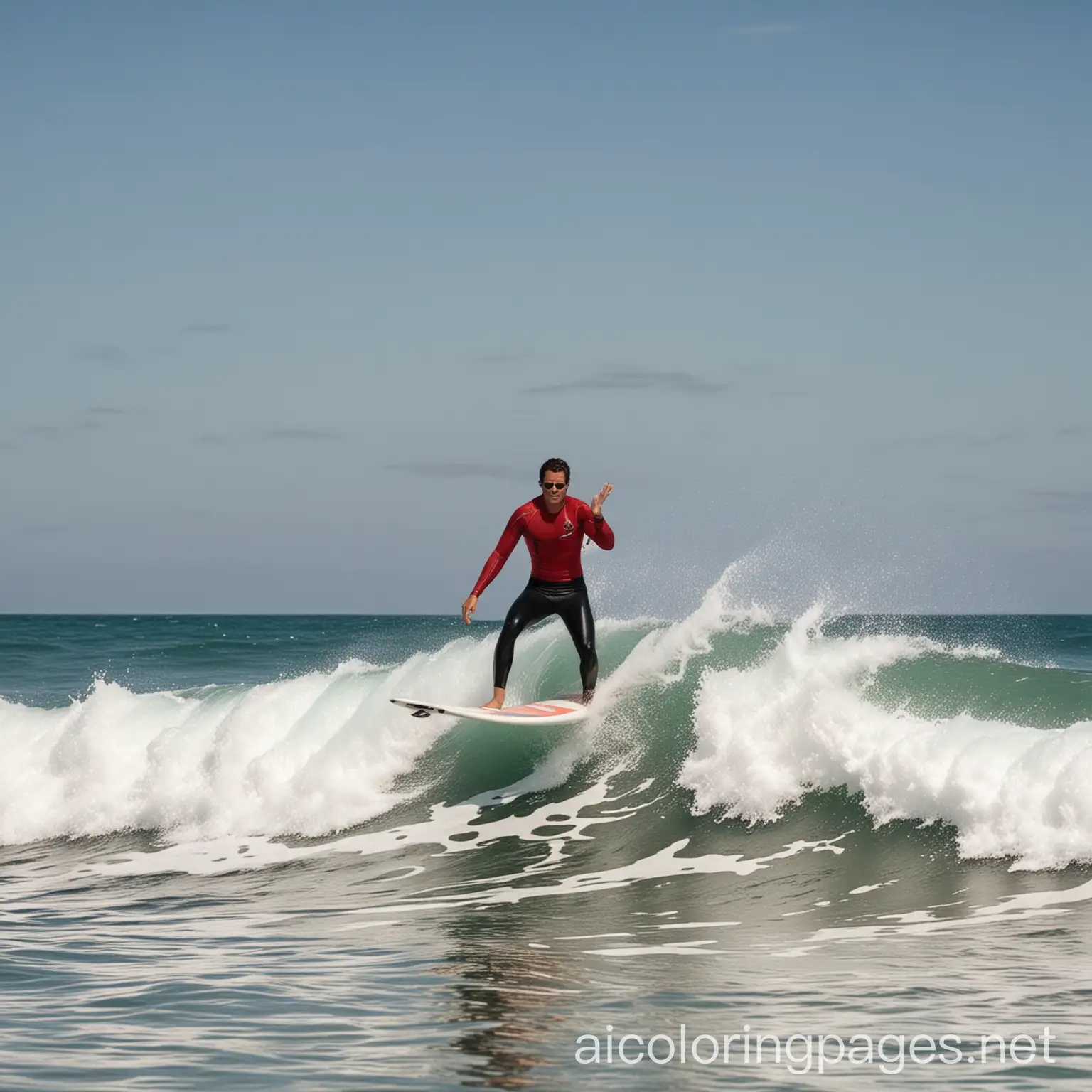 a person riding a surfboard