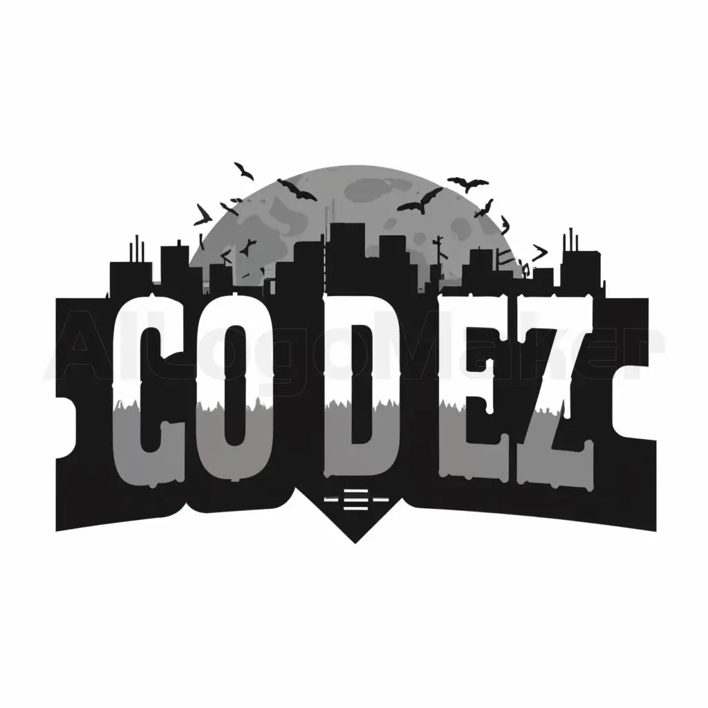 LOGO-Design-For-CodeZ-PostApocalyptic-Theme-with-Black-White-and-Gray-Palette