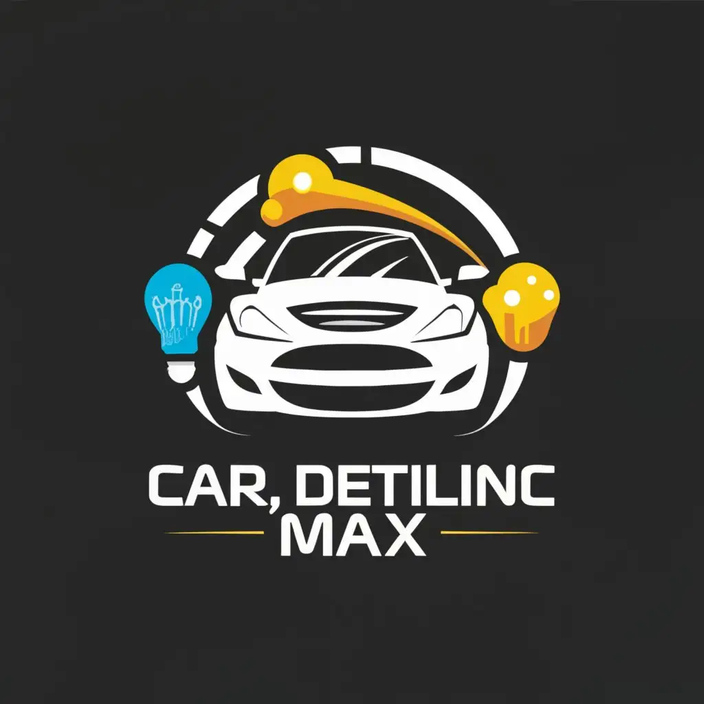 a logo design,with the text "Car, detailing, Max", main symbol:Car, autochemistry, washing, polishing,Moderate,be used in Automotive industry,clear background