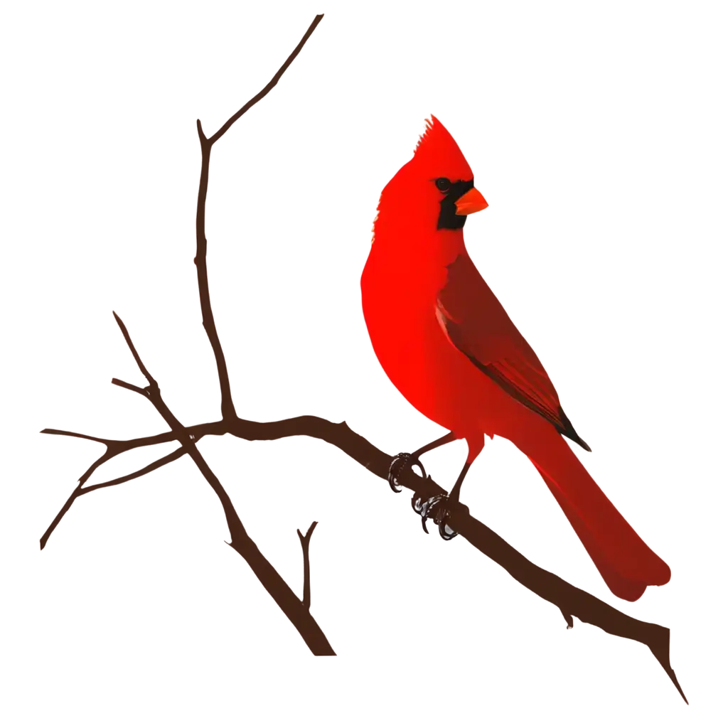 Cardinal-Silhouette-PNG-Captivating-Bird-Illustration-for-Versatile-Digital-Use