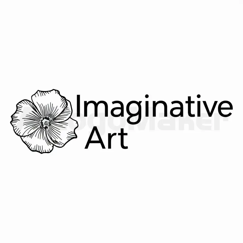 a logo design,with the text "Imaginative Art", main symbol:Flower,Moderate,be used in craft industry,clear background